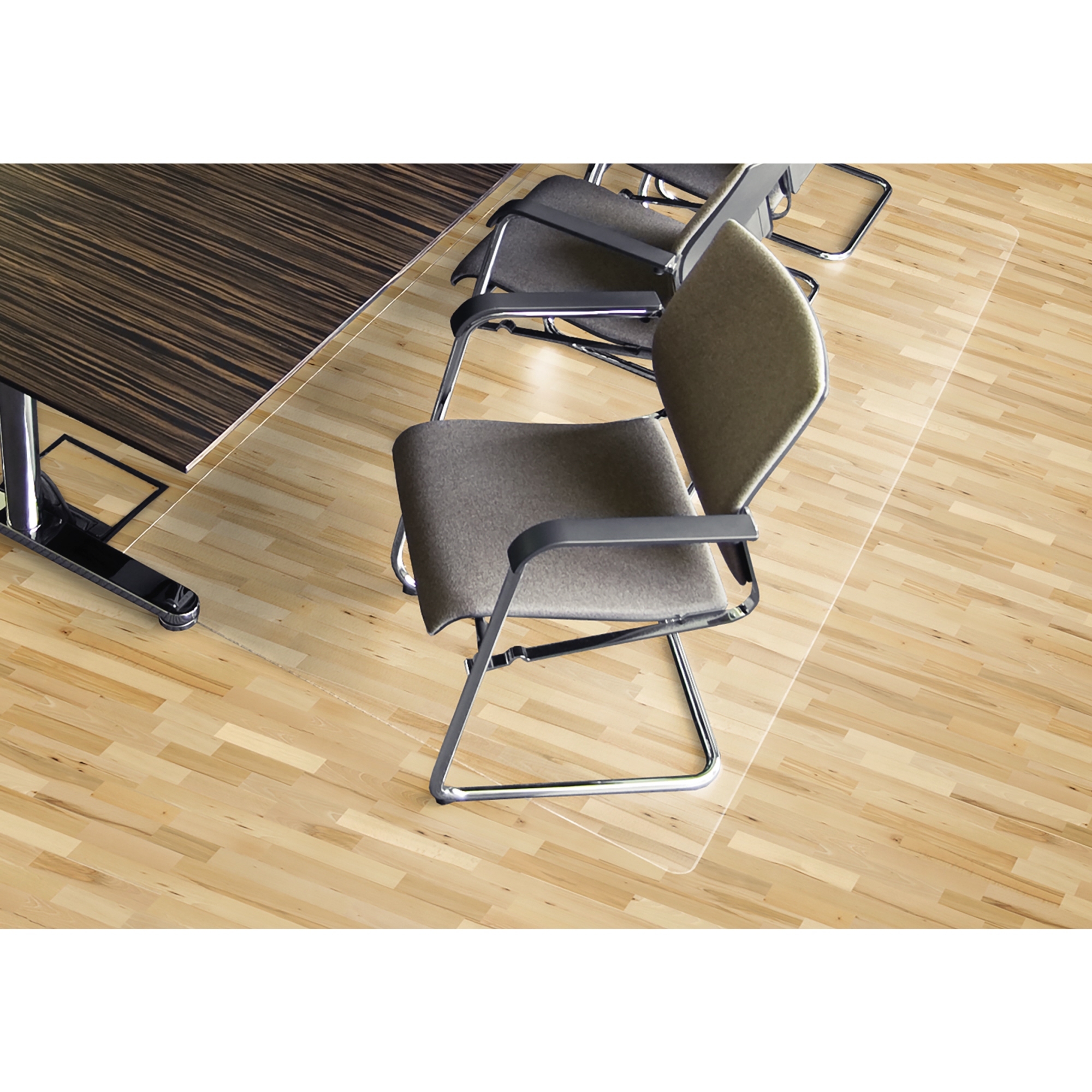 Soennecken Bodenschutzmatte 110 x 120 cm (B x T) Polyethylenterephthalat/Polyurethan transparent