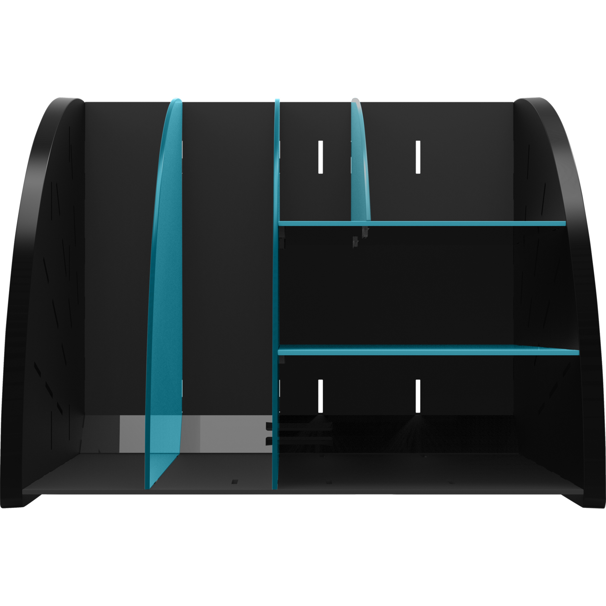 Exacompta Tischorganizer Neo Deco 36 x 29,5 x 29,5 cm (B x H x T) Polystyrol schwarz/blaugrün