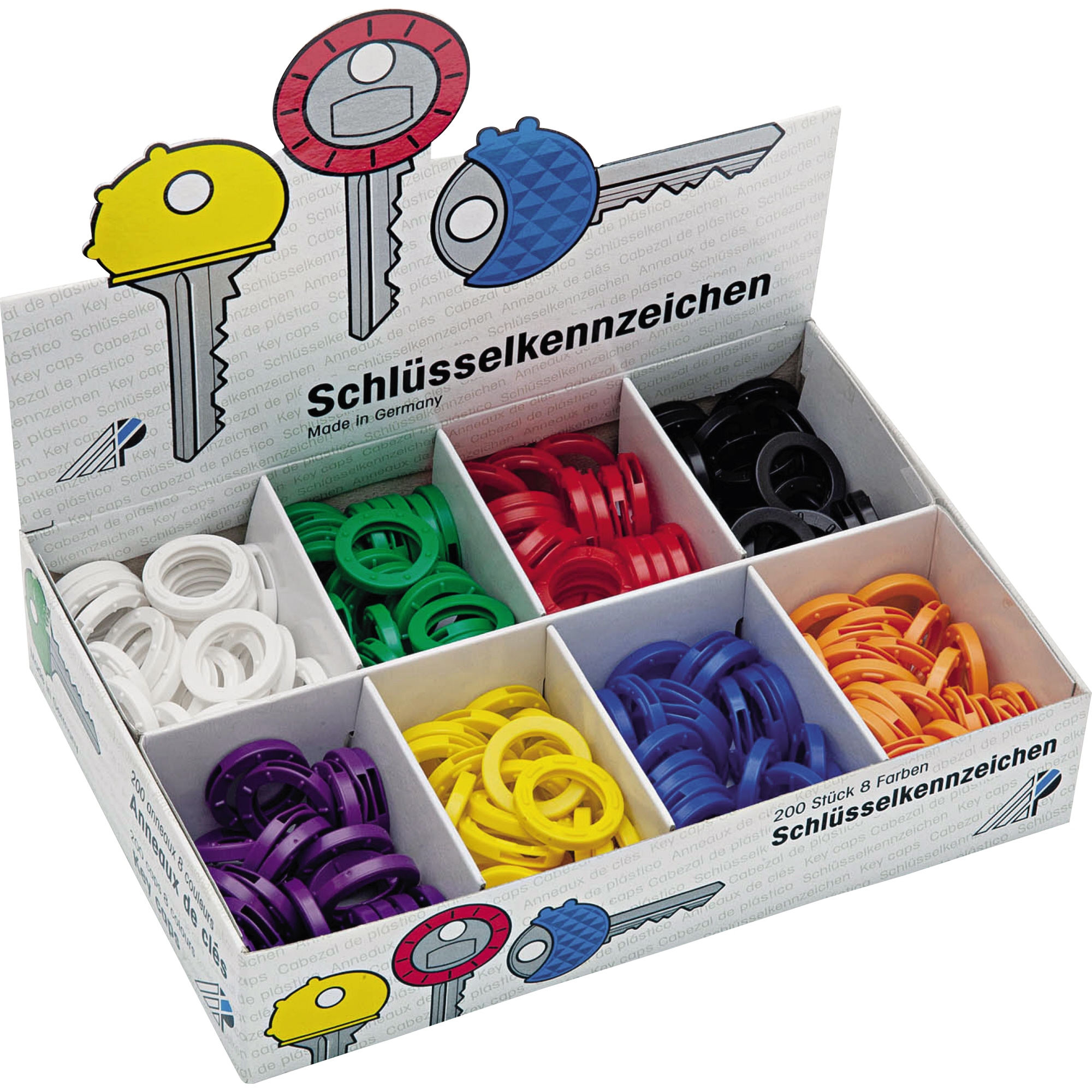WEDO® Schlüsselkennring 24mm 20,5 x 4,5 x 140 cm (B x H xT) Weichplastik Karton farbig sortiert 200 St./Pack.