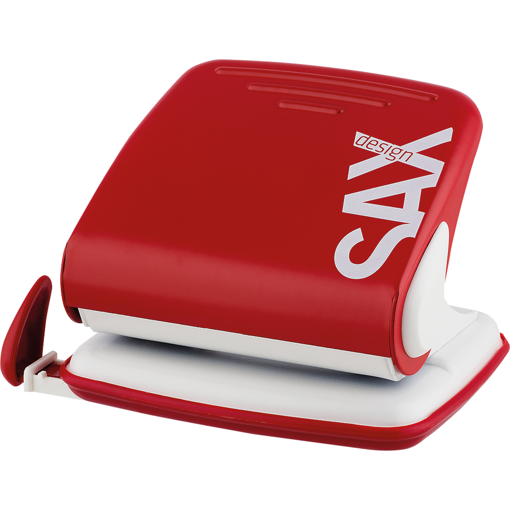Sax Locher Design L 8cm 30 Bl. (80 g/m²) mit Anschlagschiene rot