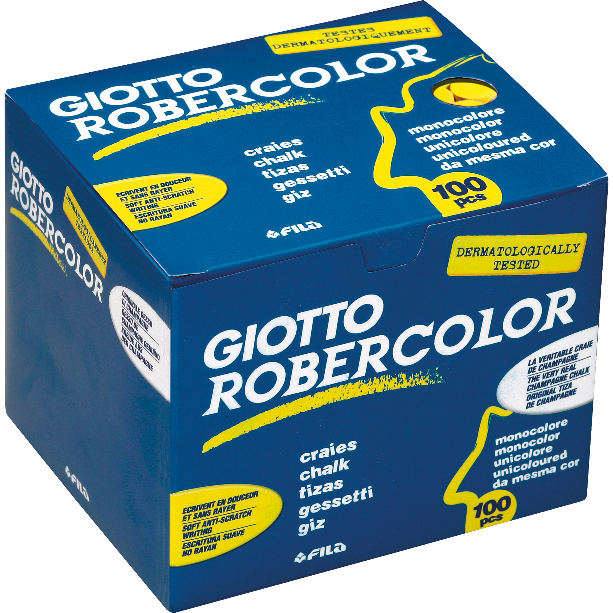 Lyra Tafelkreide GIOTTO ohne Papierhülle gelb 100 St./Pack.