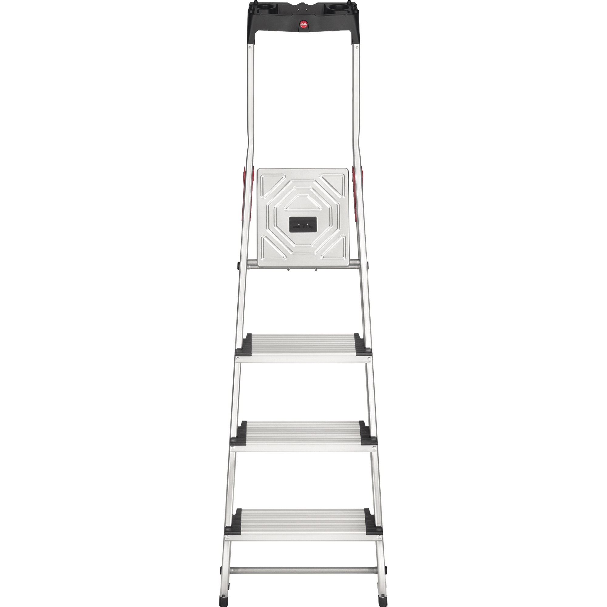 Hailo Stehleiter L80 Comfortline 2,85m Aluminium silber