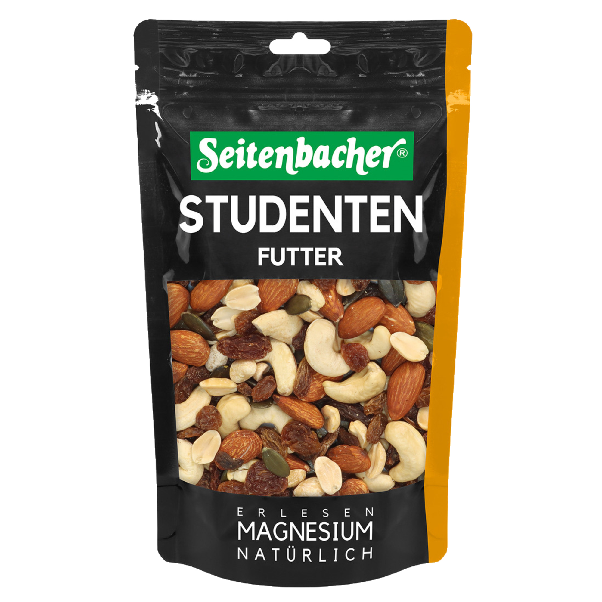 Seitenbacher Studentenfutter Rosinen, Erdnusskerne, Cashewkerne, Mandelkerne, Kürbiskerne 250 g/Pack.