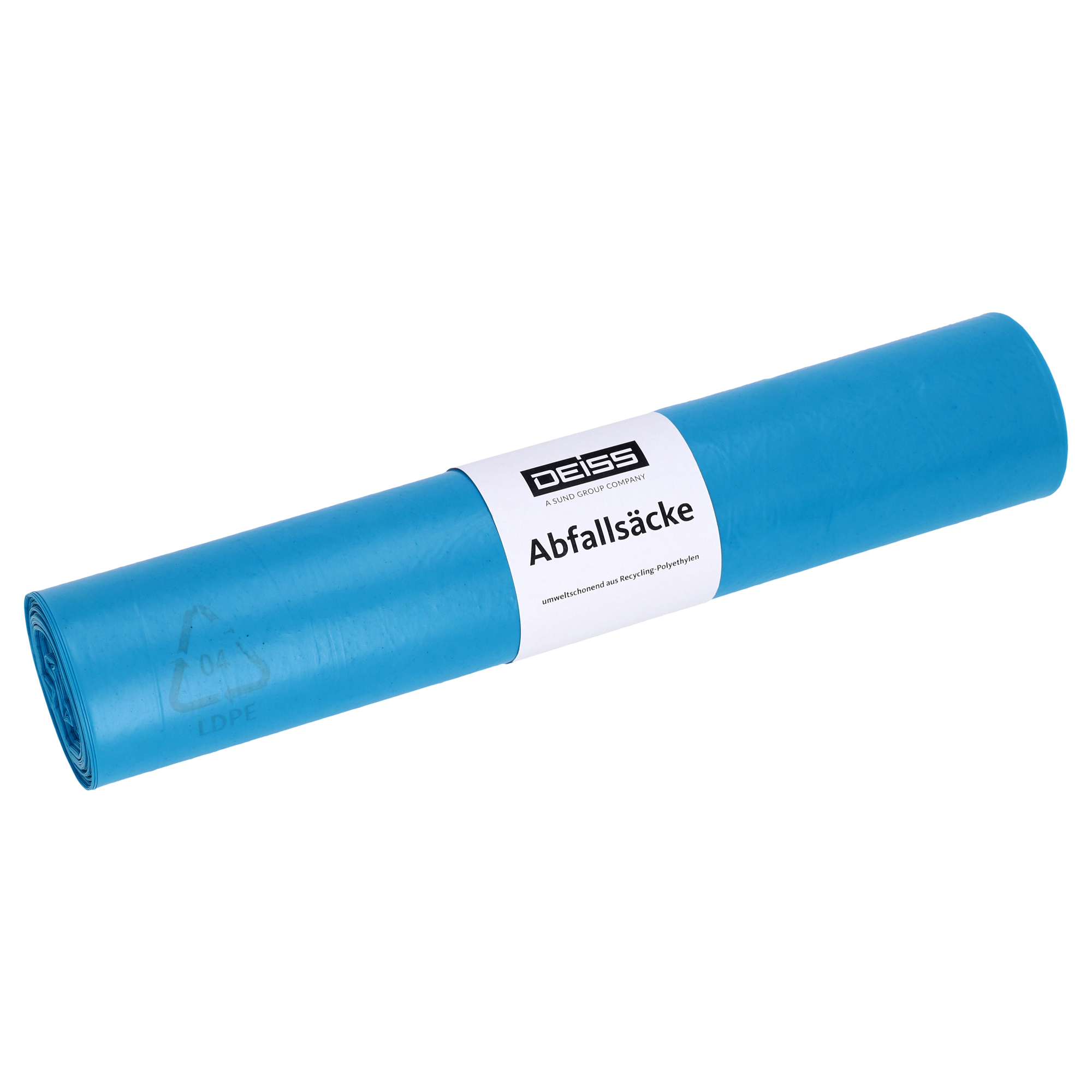STANDARD Müllsack Typ 60 70 x 110 cm (B x H) 60µm 120l LDPE, 100 % recycelt blau 25 St./Pack.