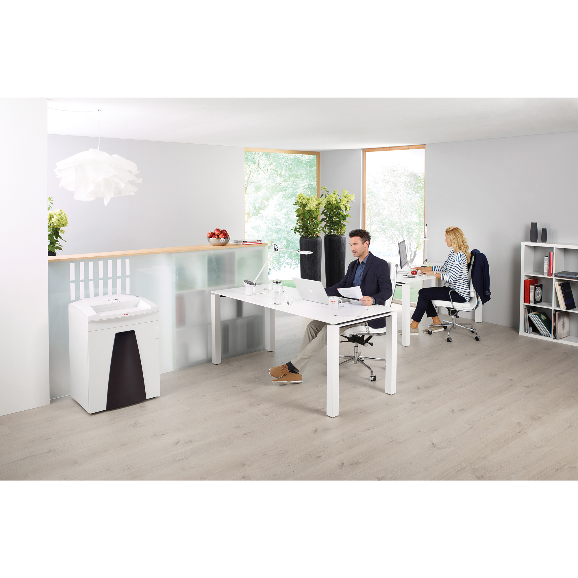 HSM® Aktenvernichter SECURIO B35 P-7 Papier Partikelschnitt 6 Bl. weiß