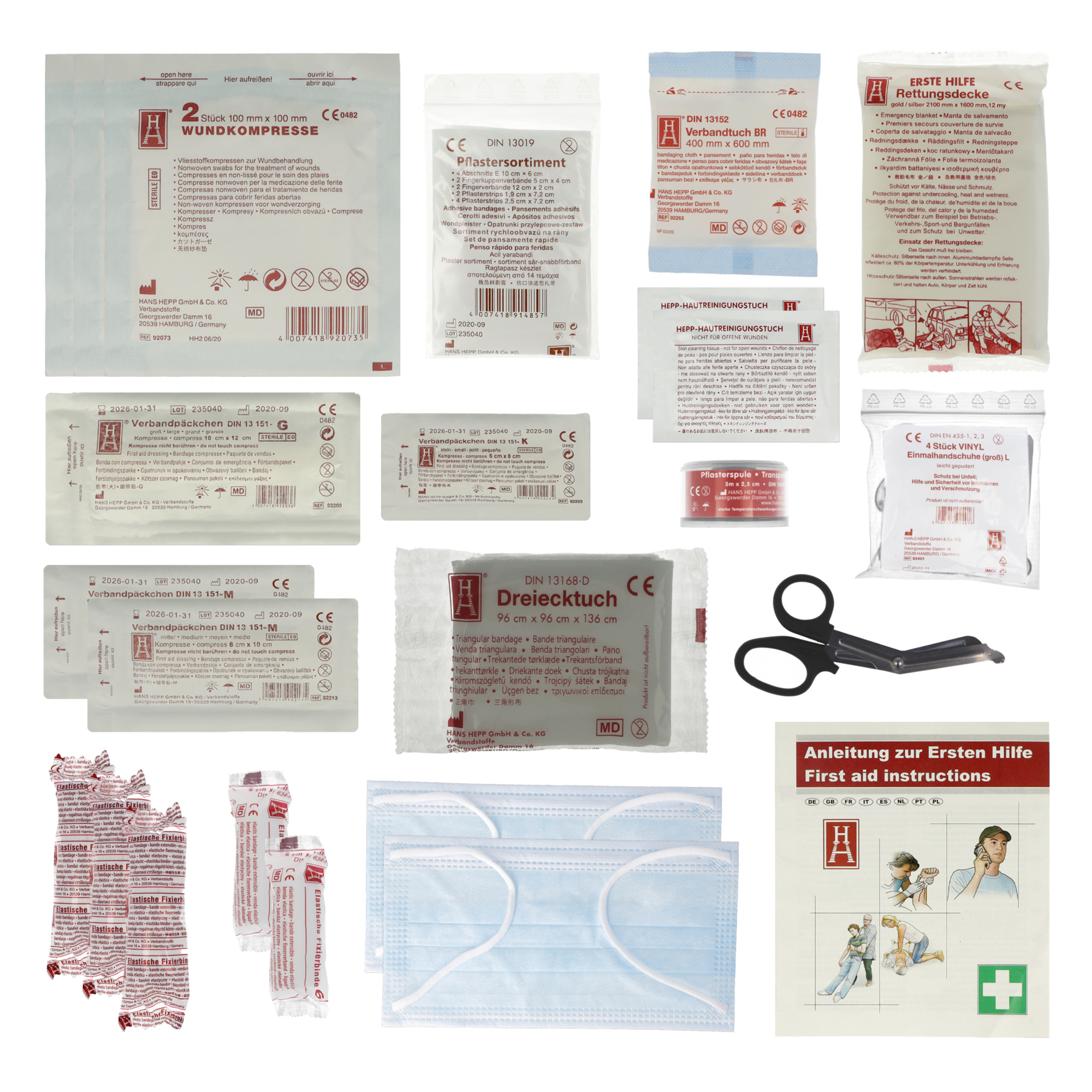 FIRST AID ONLY Verbandkasten Kfz Kunststoff schwarz DIN 13164