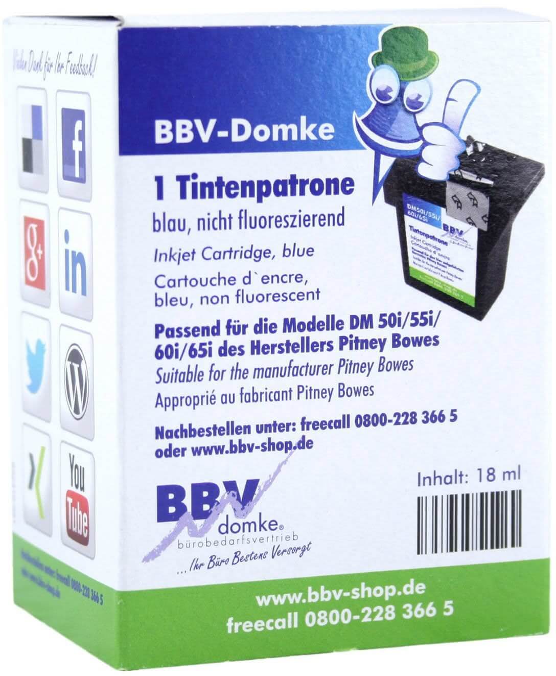 BBV-Domke Farbkartusche für Pitney Bowes DM50i, DM55i, DM60i, DM65i