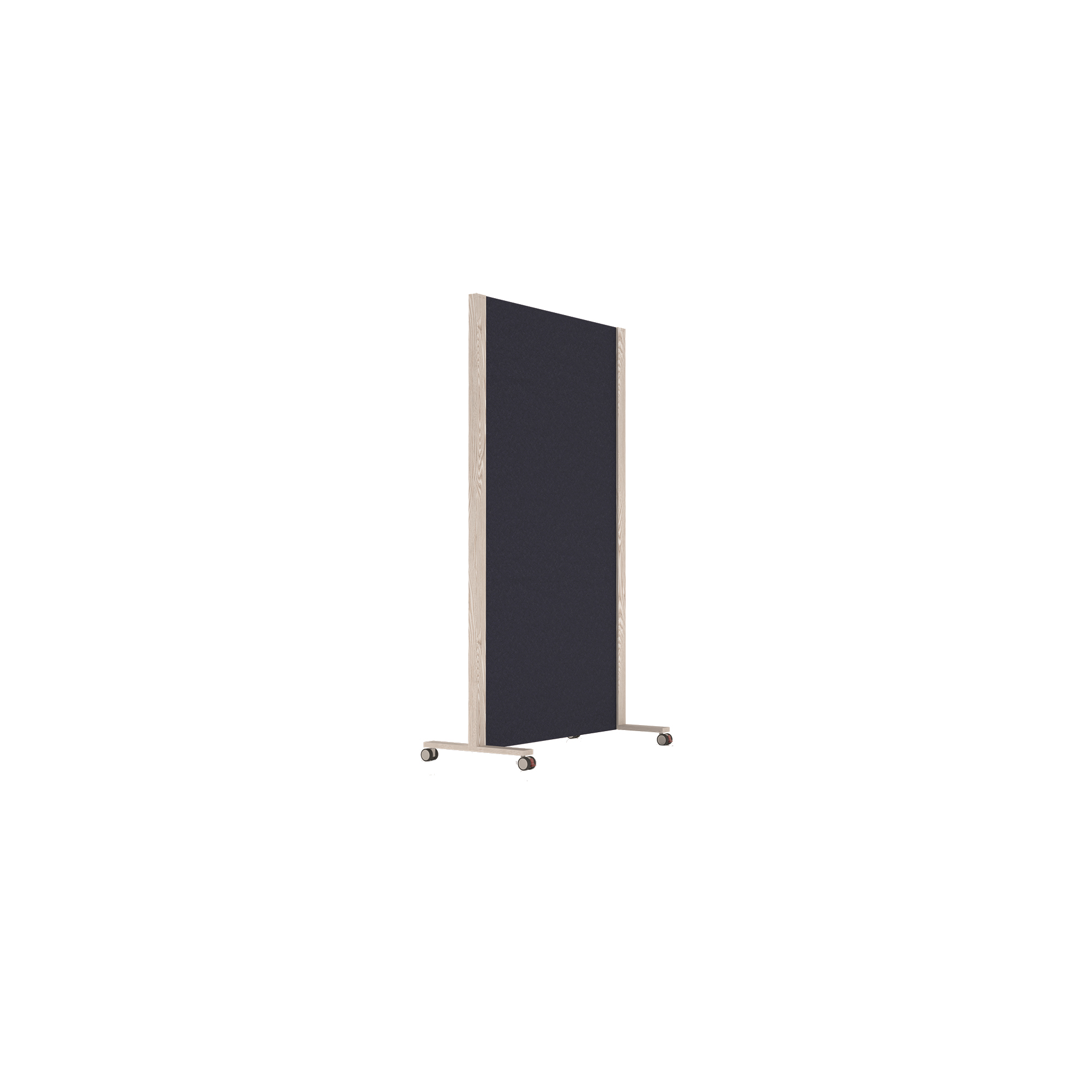 magnetoplan® Stellwand Akustik Wood 107 x 180 cm (B x H) Zweibeinstativ Filz blau