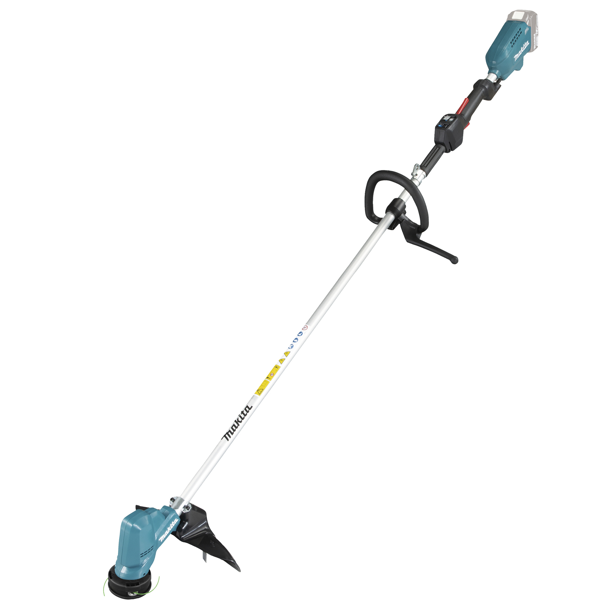 Makita® Rasentrimmer DUR190L 23/25,5/30cm Stufe 1: 3.500, Stufe 2: 5.100, Stufe 3: 6.000 U/Min. Akku inkl. 2-Fadenkopf Tap (2 mm), Sechkantschlüssel, Zubehörbeutel Zubehör erforderlich Zubehör: Makita Akku BL 1850B, Akku-Ladegerät DC18RC