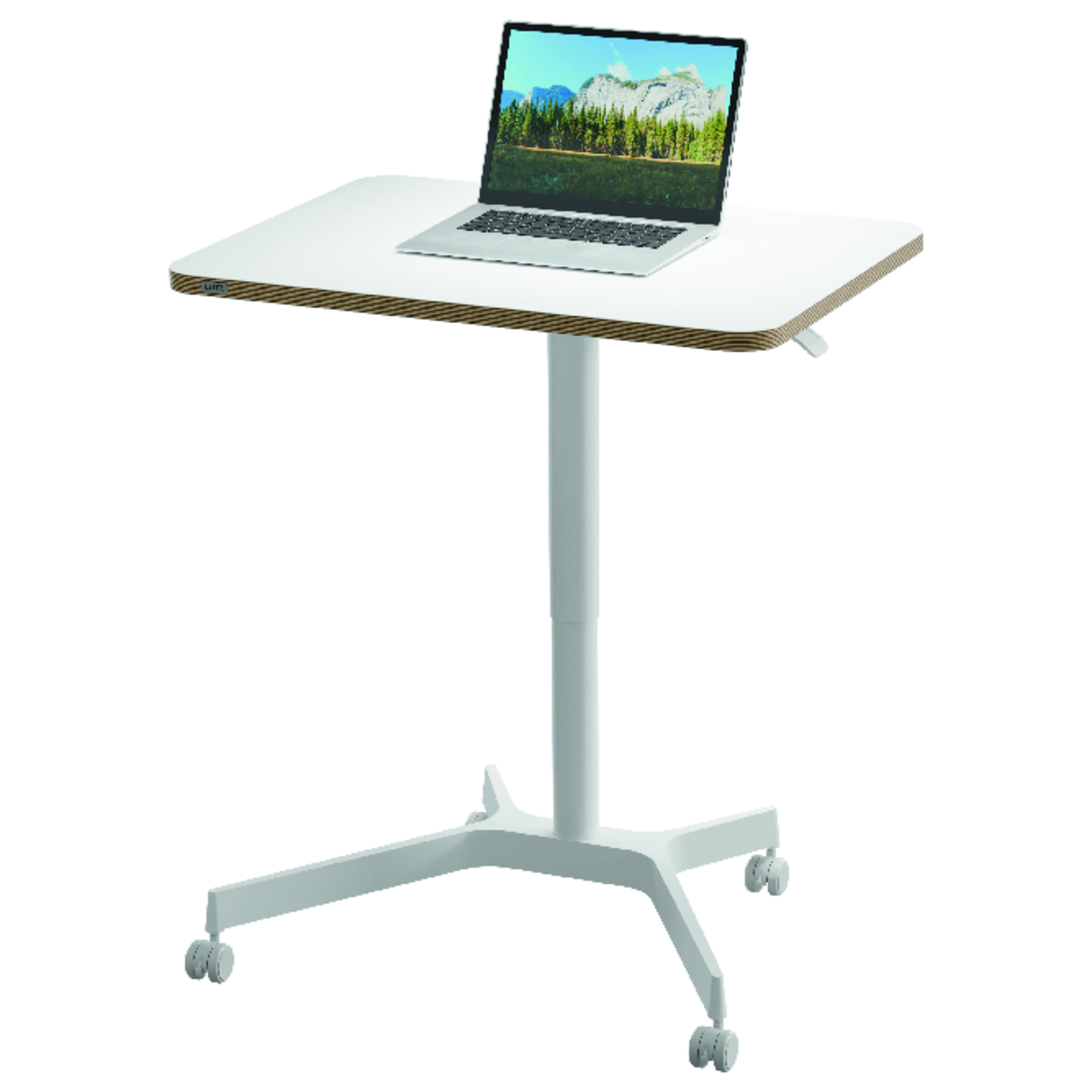 Leitz Schreibtisch Ergo Maße: 600 x 750-1.140 x 800 mm (B x H x T) Spanplatte weiß