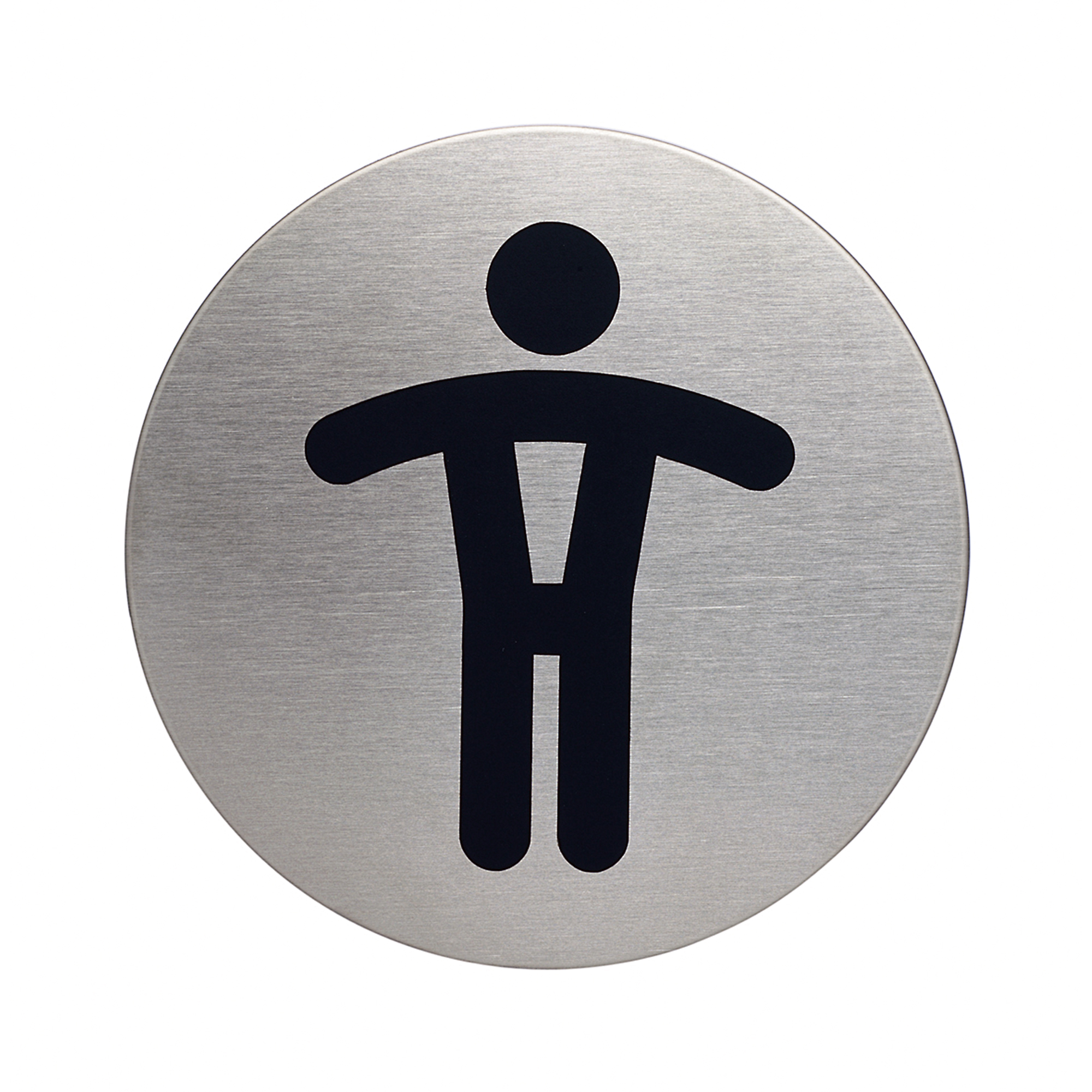 DURABLE Piktogramm Türschild PICTO 83mm Edelstahl, gebürstet silber metallic WC Herren
