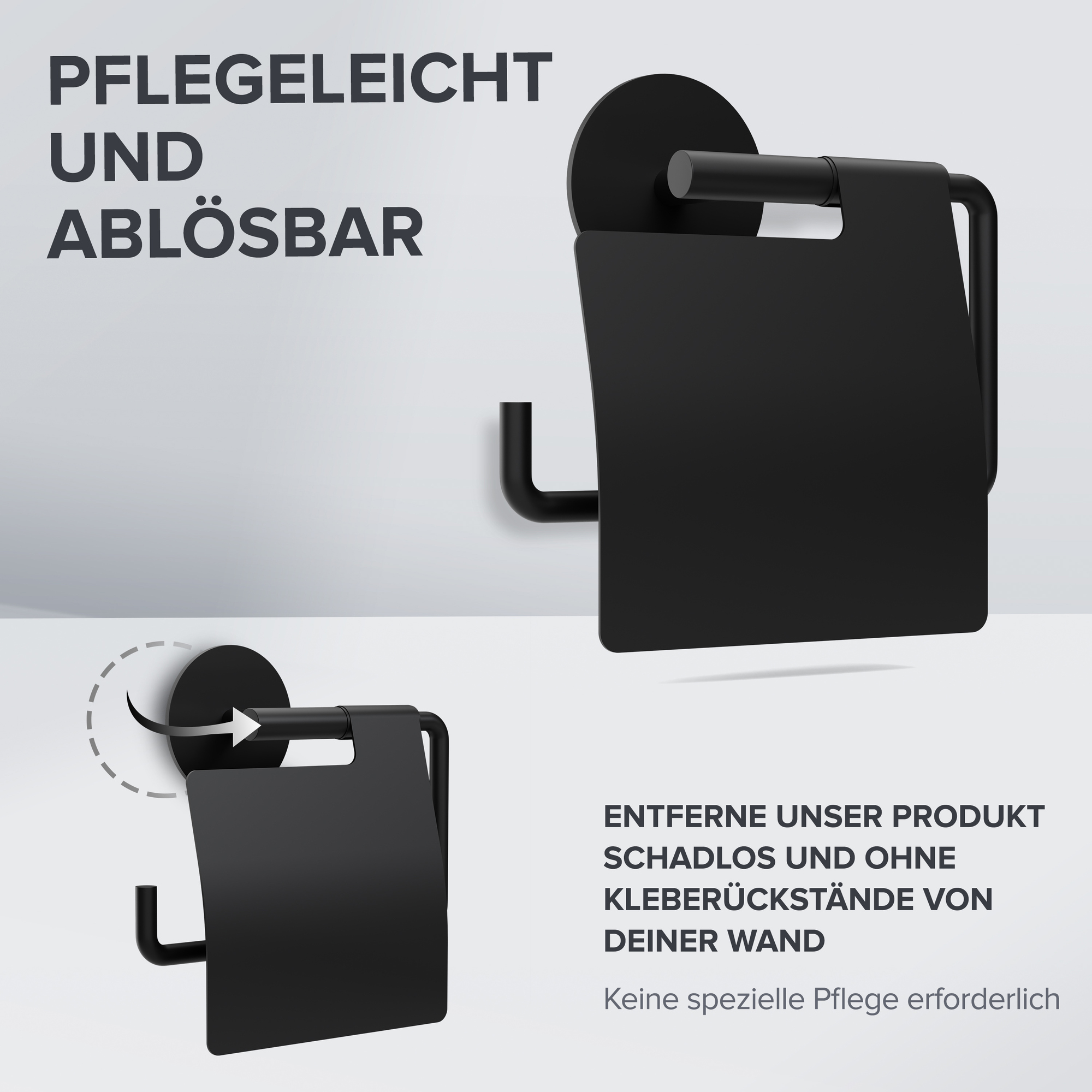 ovimar WC-Rollenhalter Heroya 16,5 x 5 x 15 cm (B x H x T) 1 Rolle Edelstahl schwarz