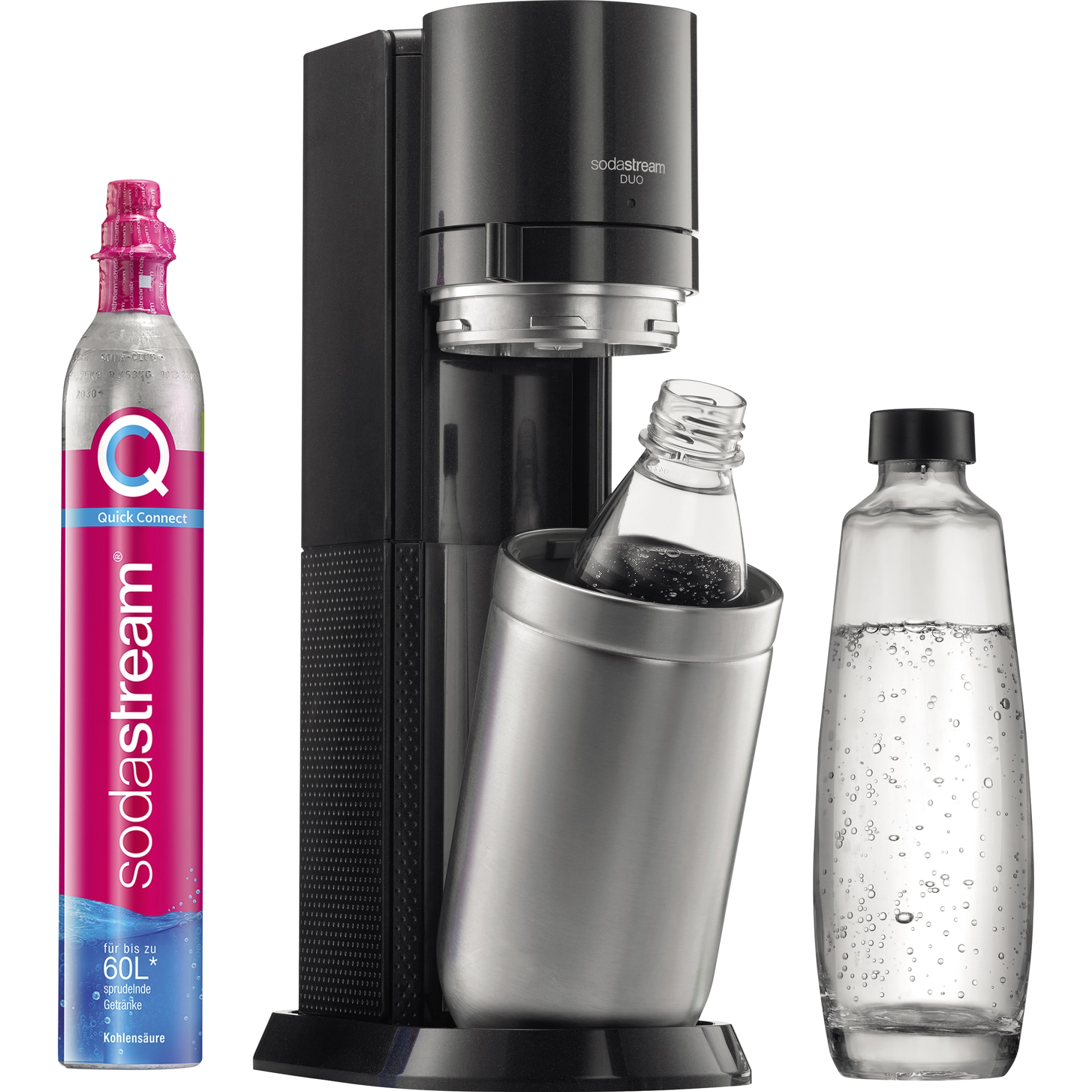 Wassersprudler DUO Titan 15,8 x 44 x 31 cm (B x H x T) Kunststoff titan