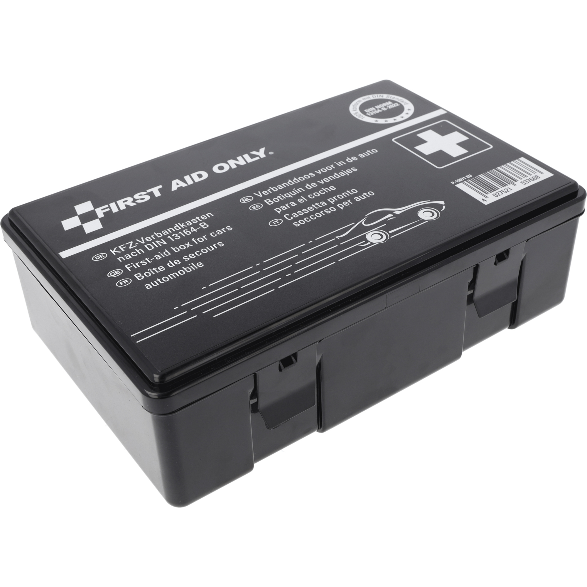 FIRST AID ONLY Verbandkasten Kfz Kunststoff schwarz DIN 13164