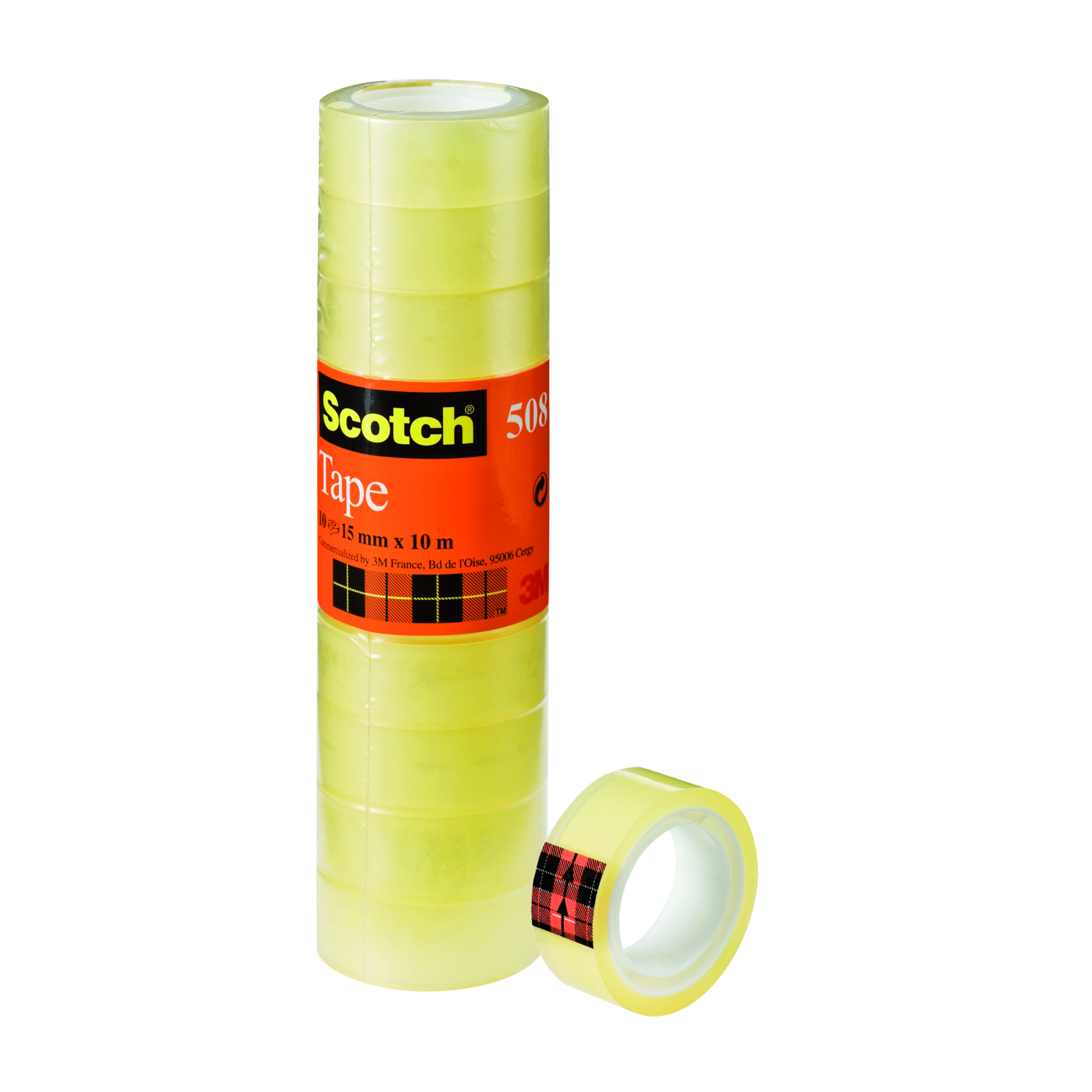 Scotch® Klebefilm 508 15 mm x 10 m (B x L) einseitig klebend mit Lösungsmittel Polypropylen transparent 10 St./Pack.