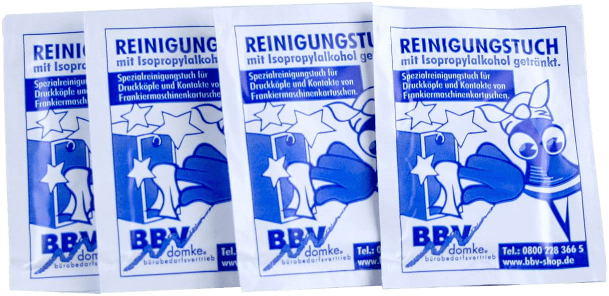 BBV-Domke Reinigungstücher für saubere und langlebige Frankiermaschinen-Druckköpfe