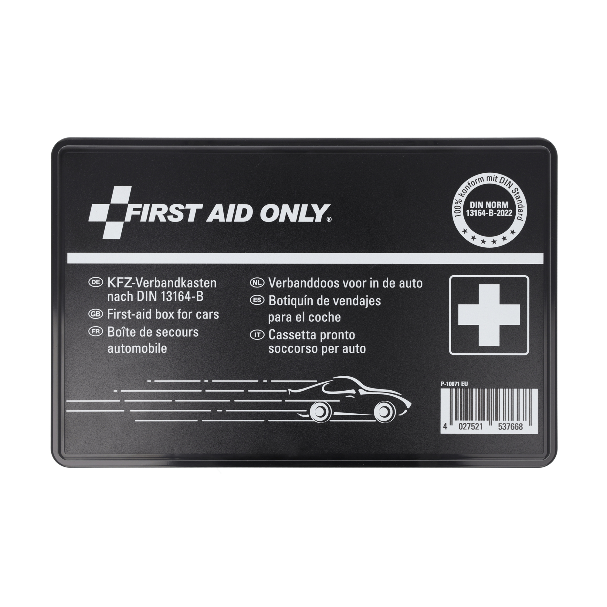 FIRST AID ONLY Verbandkasten Kfz Kunststoff schwarz DIN 13164