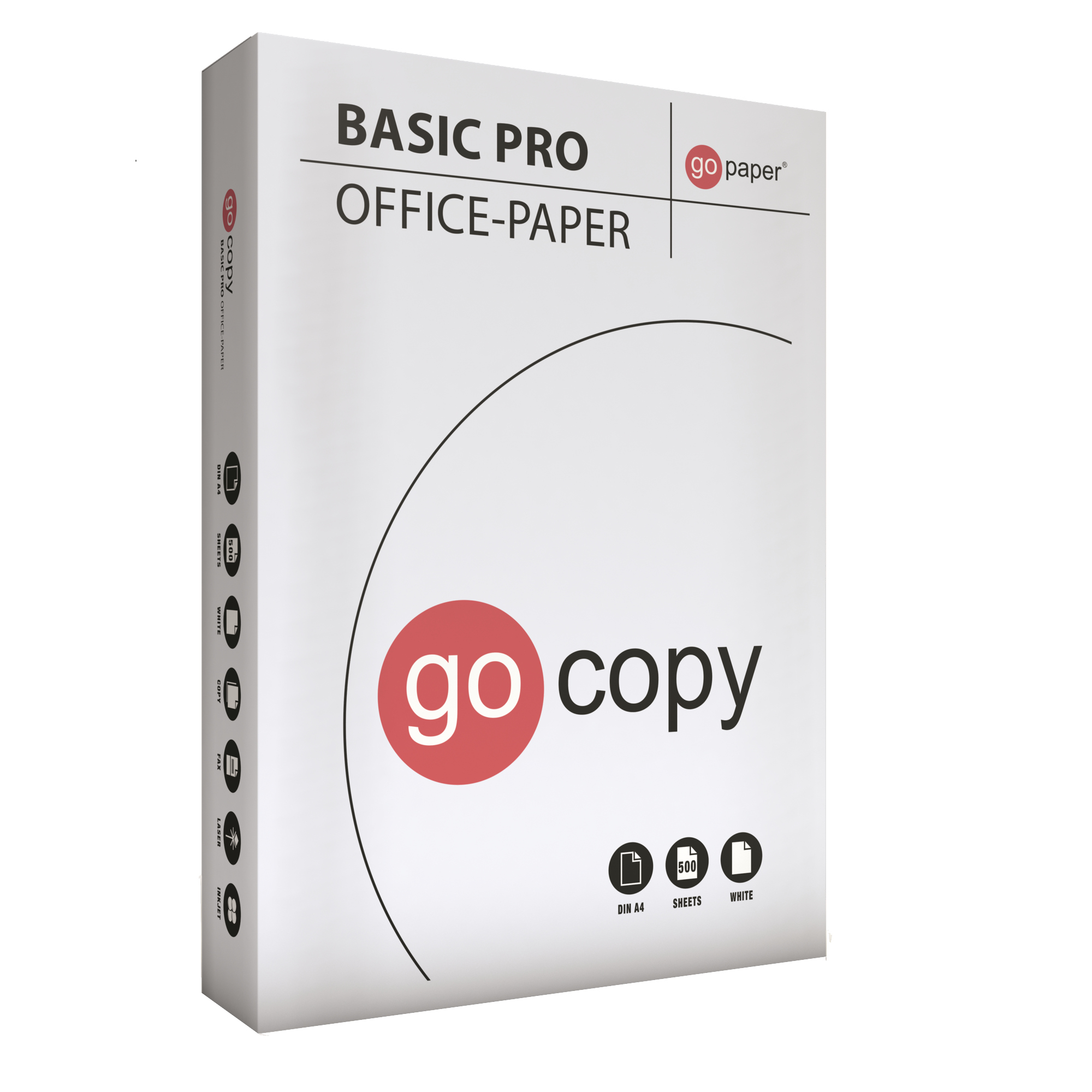 go copy Kopierpapier BASIC PRO DIN A4 70g/m² 100 % Altpapier weiß 500 Bl./Pack.