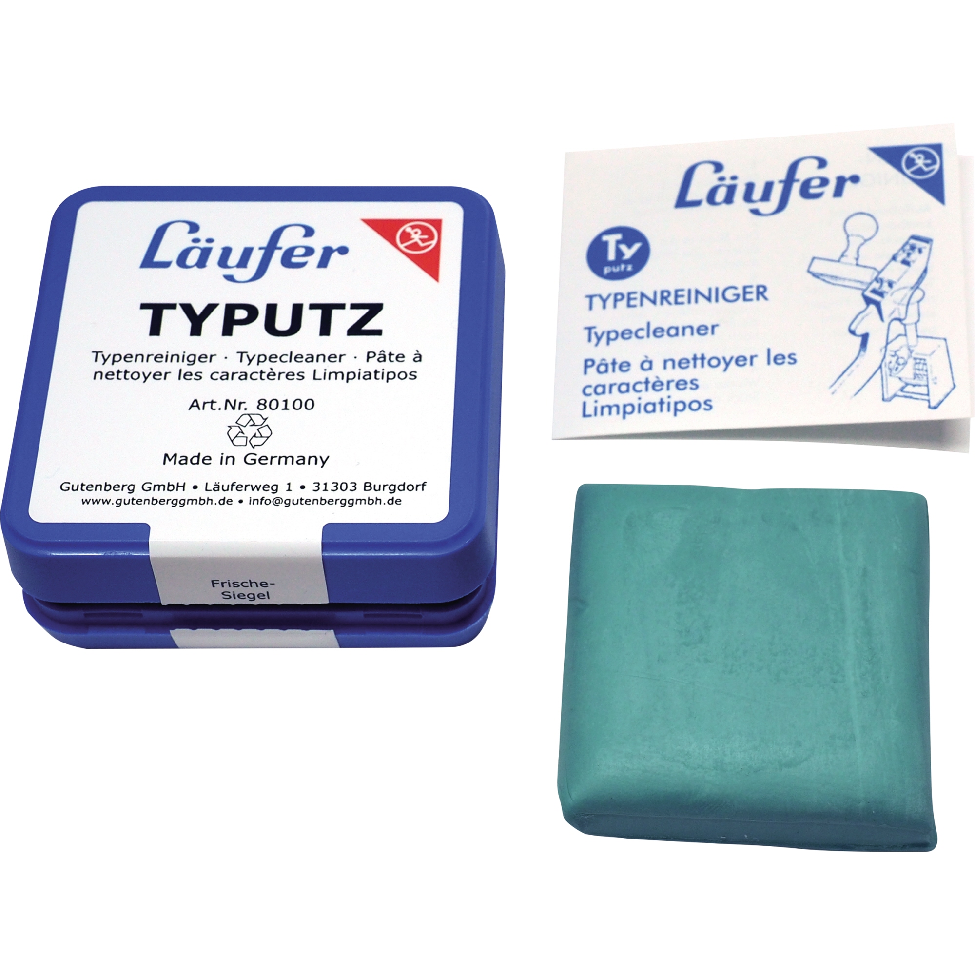 Läufer Stempelreiniger Typutz 5,7 x1 x 5,7 cm (B x H x T) Naturkautschuk grün