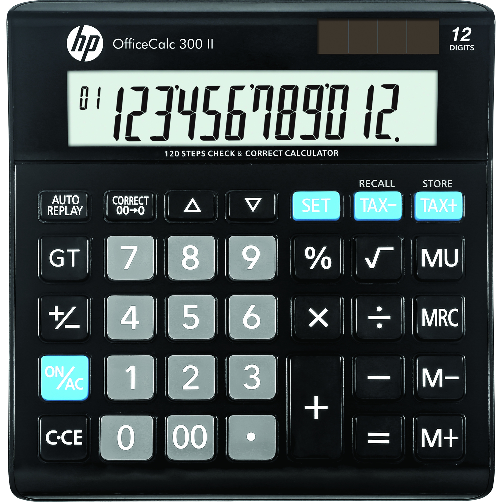 HP Tischrechner OfficeCalc 300 II 151 x 29 x 158 mm (B x H x T) Batterie, Solar-Energie schwarz