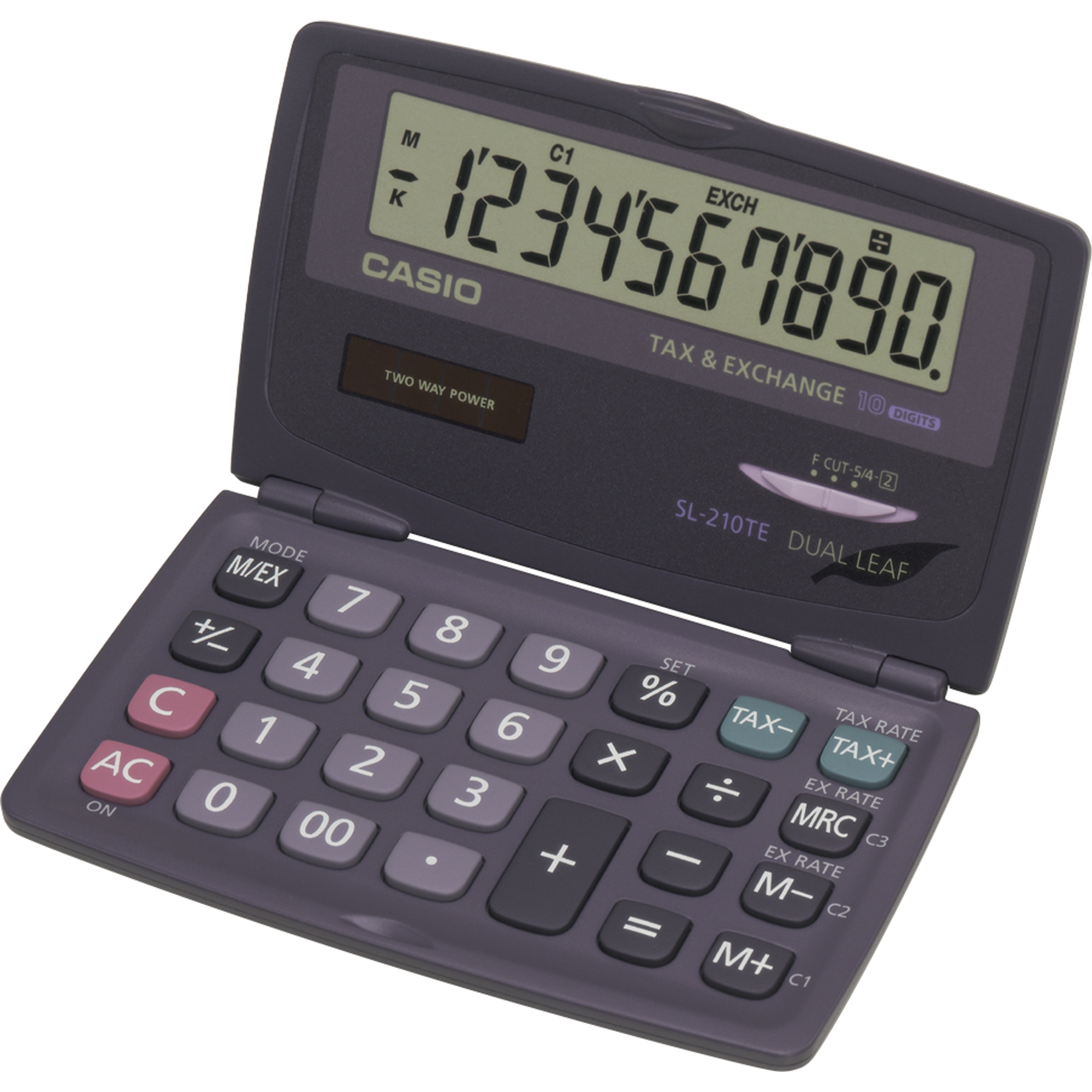 CASIO® Taschenrechner SL-210TE 1 x 10-stellig schwarz Batterie, Solar-Energie
