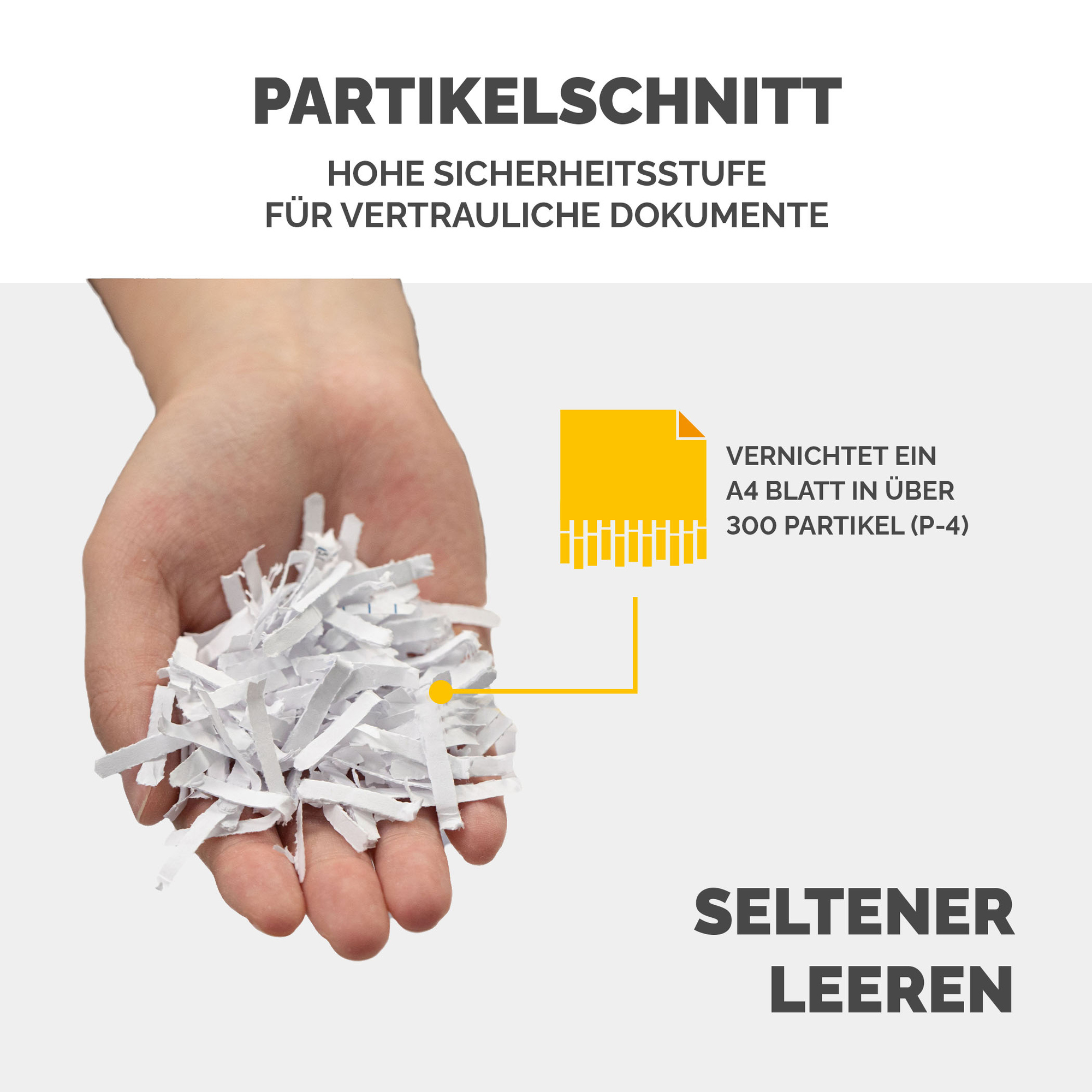 Fellowes® Aktenvernichter Powershred® LX65 P-4 Papier, Heftklammern, Büroklammern, Kreditkarten Partikelschnitt 10 Bl. weiß