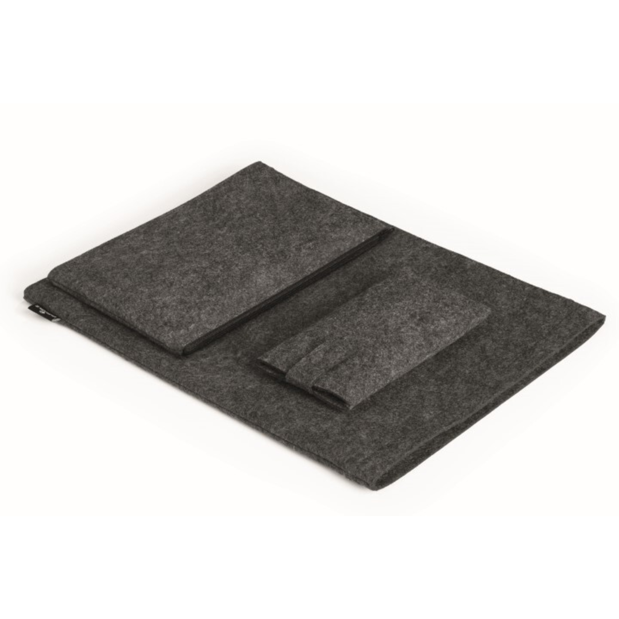 DURABLE Notebookhülle MultiBag EFFECT 30 x 40,5 x 2 cm (B x H x T) Zubehörtasche 26 x 15,5 cm (B x H), Handytasche 10 x 18 cm (B x H) PET-Filz, 60 % recycelt anthrazit