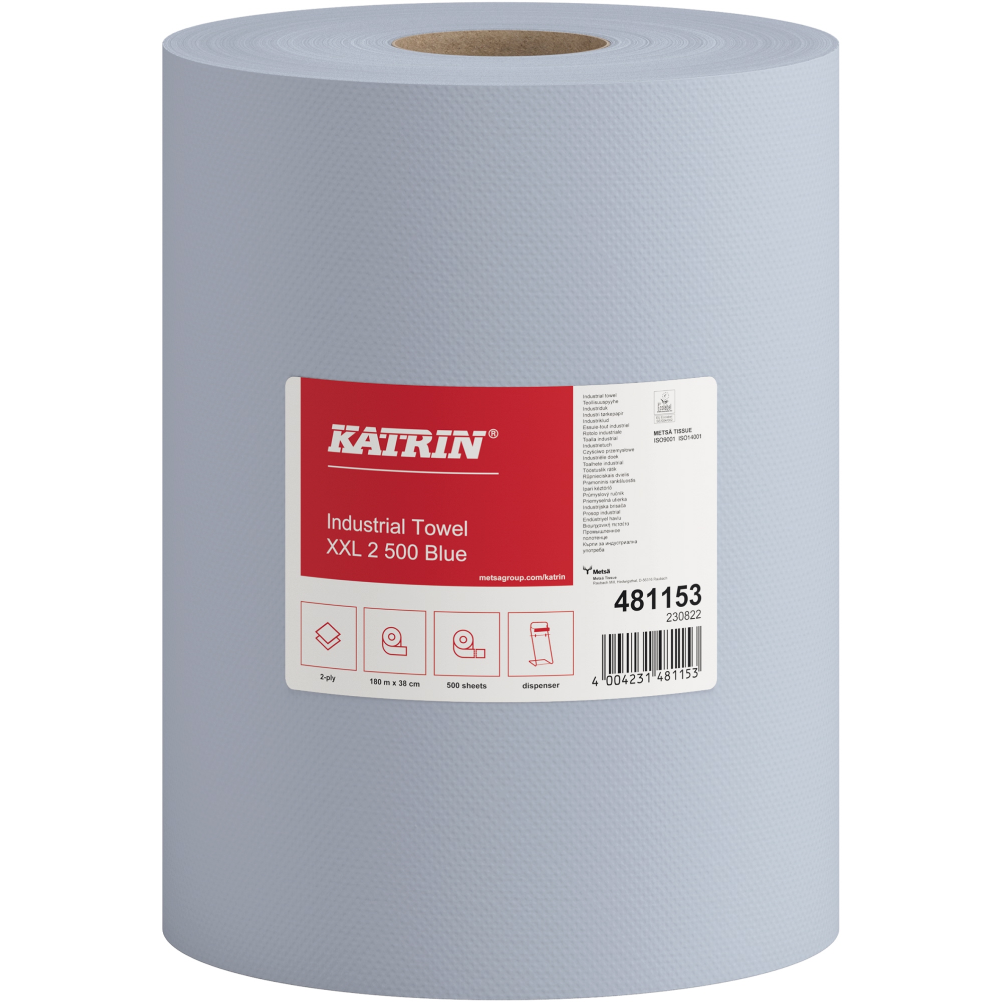 Katrin Wischtücher XXL 2 38 cm x 180 m (B x L) Tissue blau 2 Rl./Pack.
