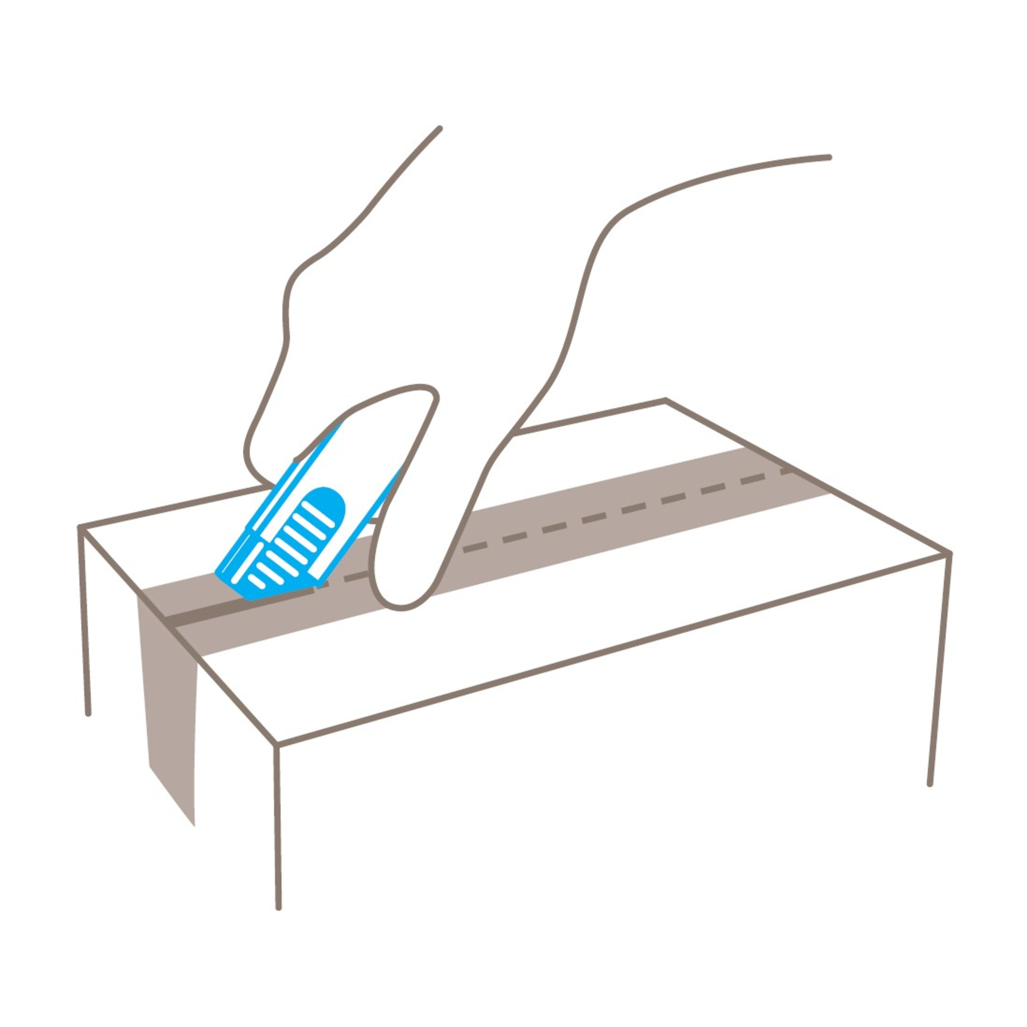MARTOR Sicherheitsmesser SECUNORM HANDY Mehrweg 39mm 8,5mm Bandstahl schwarz/cyan
