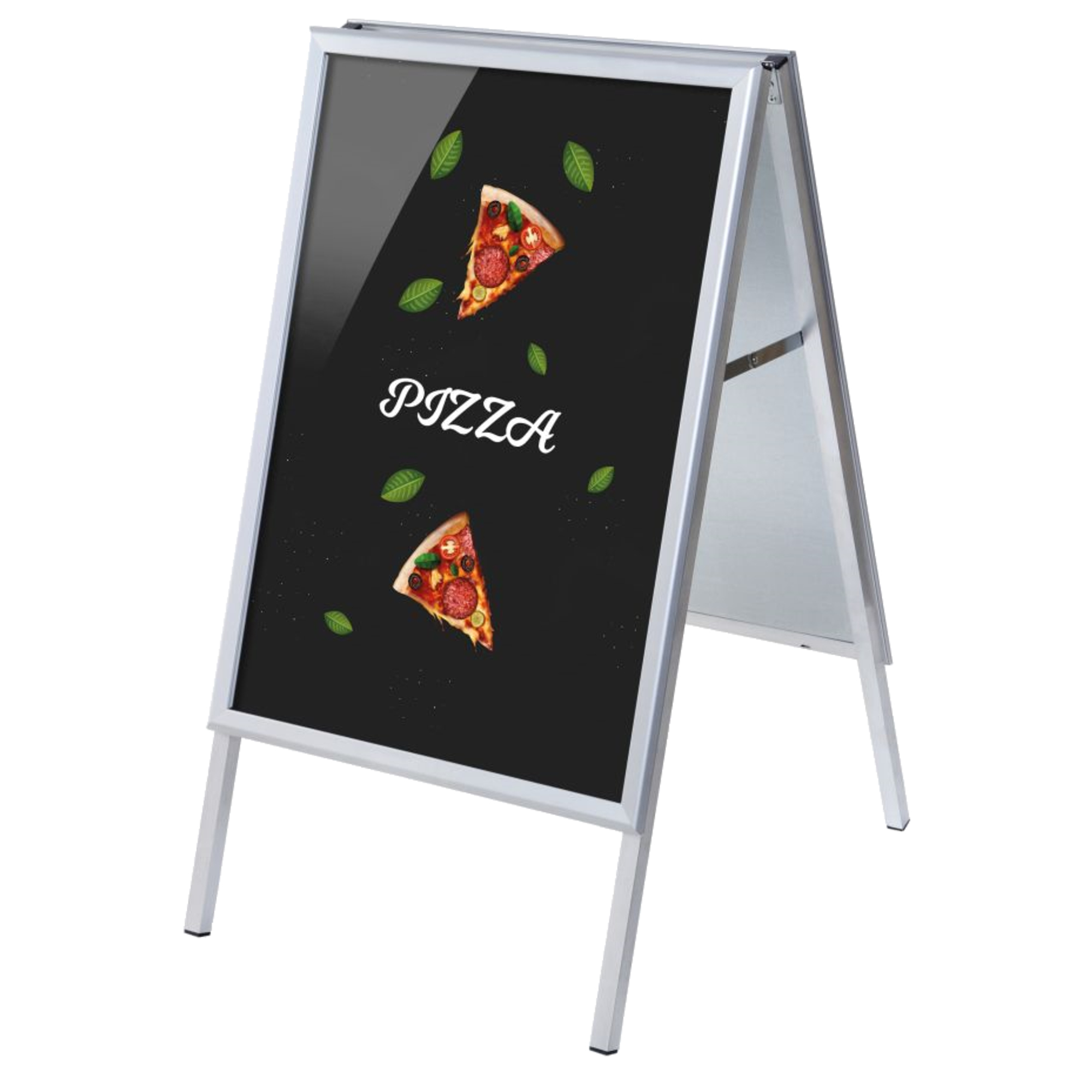 Showdown® Displays Kundenstopper 63,9 x 109,4 x 74,4 cm (B x H x T) DIN A1 Aluminium silber