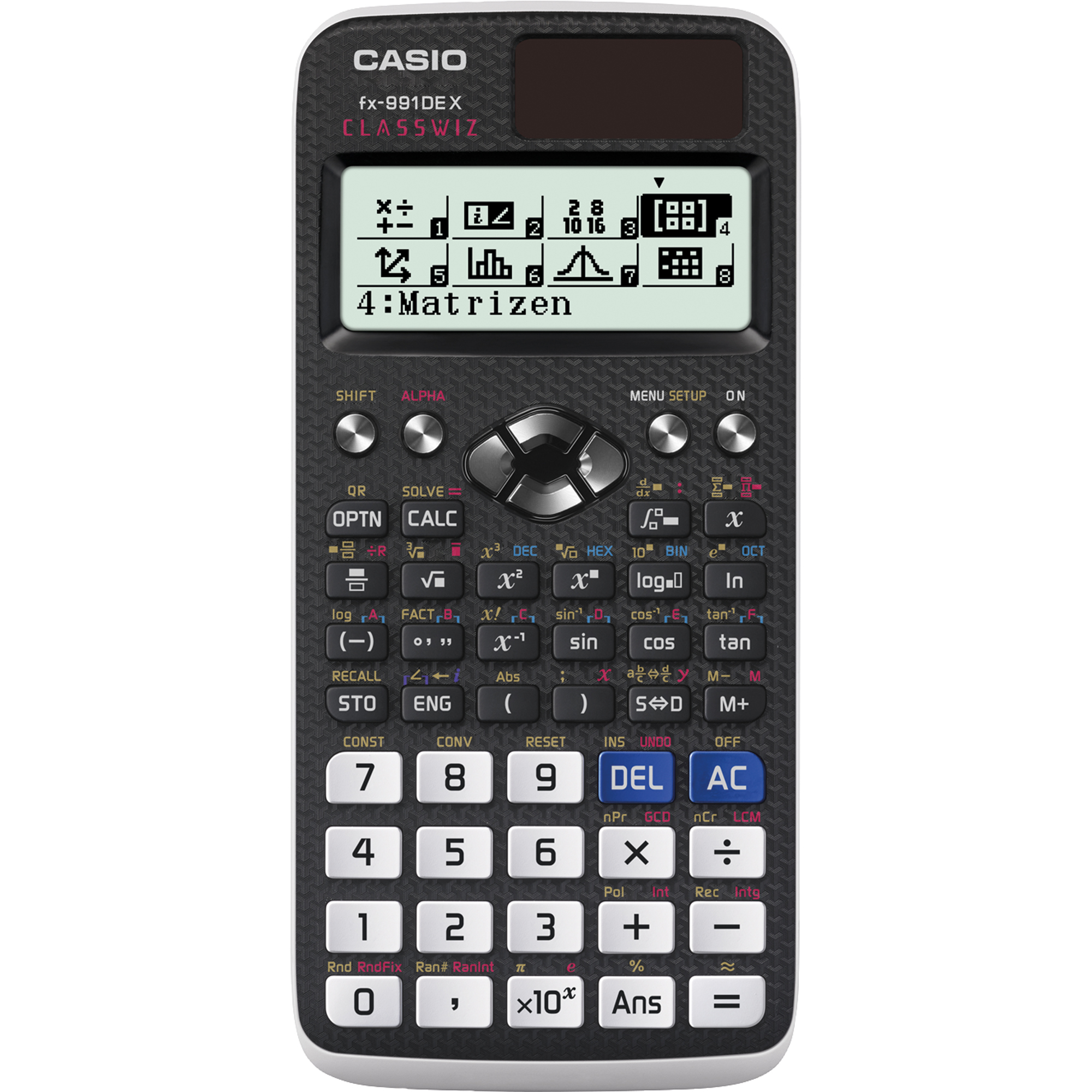 CASIO® Schulrechner ClassWiz FX-991DE X 16/10+2-stellig 696 Funktionen schwarz