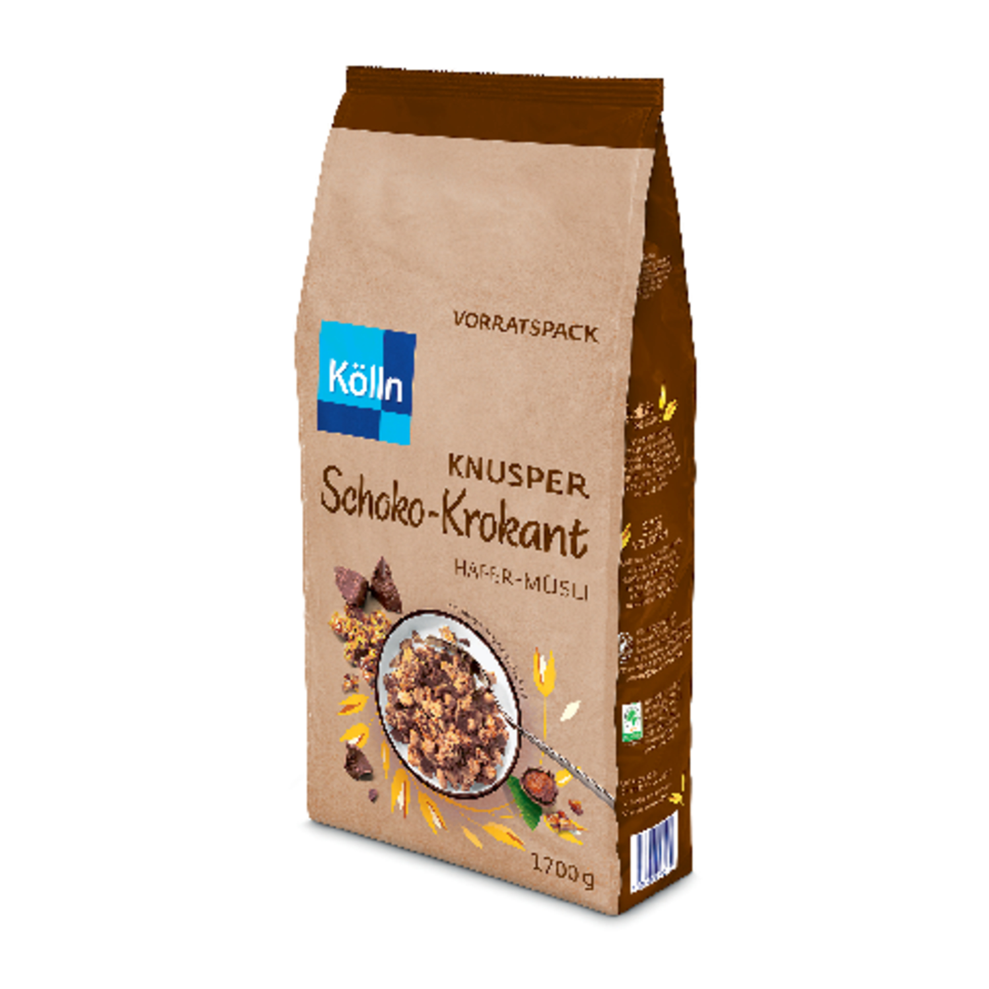 Kölln Müsli Knusper Schoko-Krokant 4 x 1.700 g/Pack.