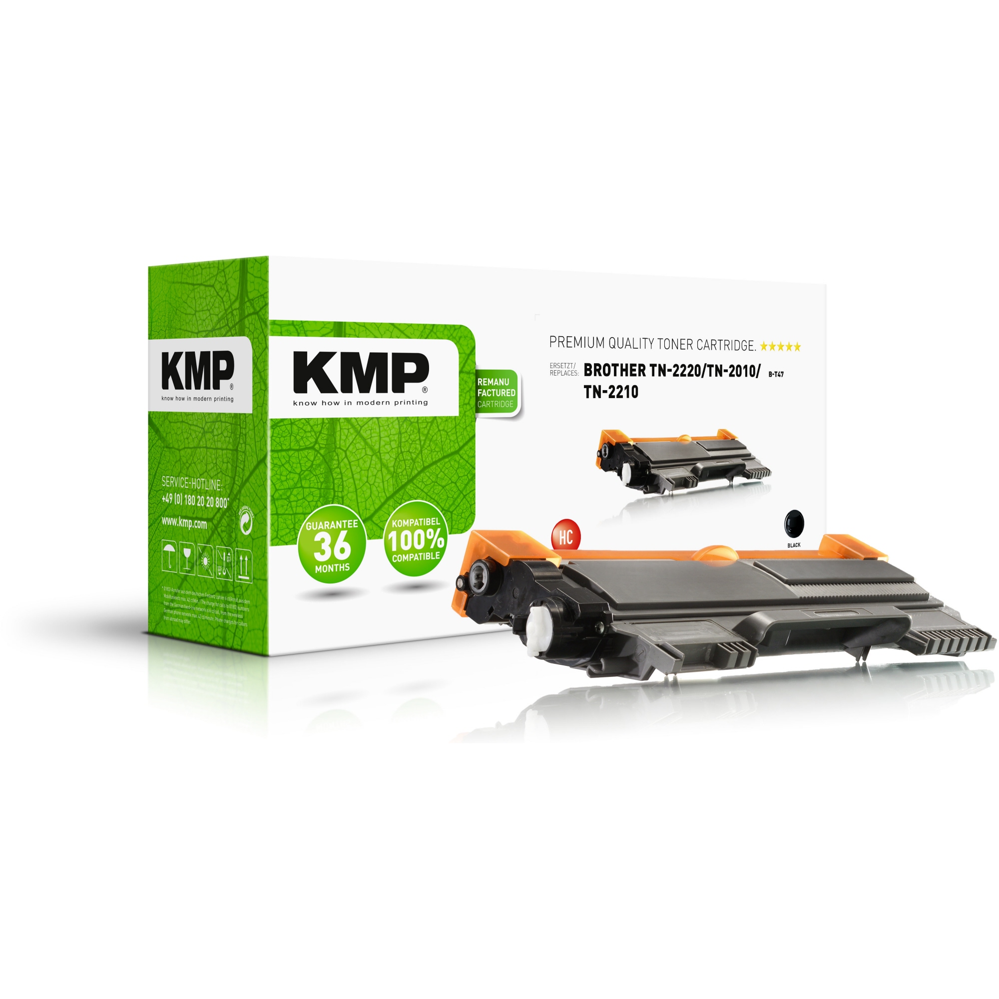 KMP Toner kein Originalzubehör Kompatibel mit: Brother TN-2220 B-T47 ca. 2.600 Seiten schwarz
