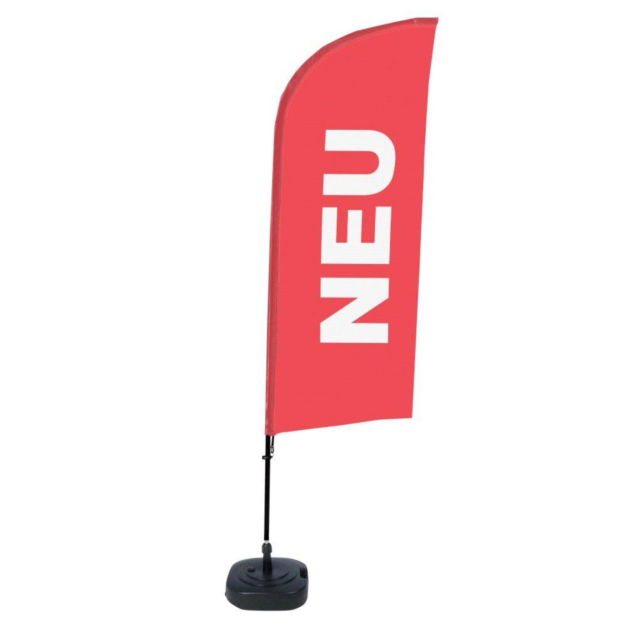 Showdown® Displays Werbesegel 110,5 x 330 x 48 cm (B x H x T) mit Aufdruck 100 % Polyester rot