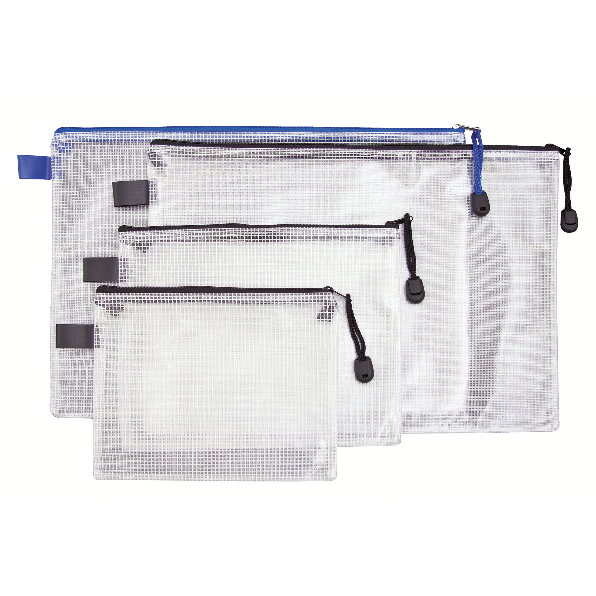 Reißverschlusstasche DIN A4 PVC blau