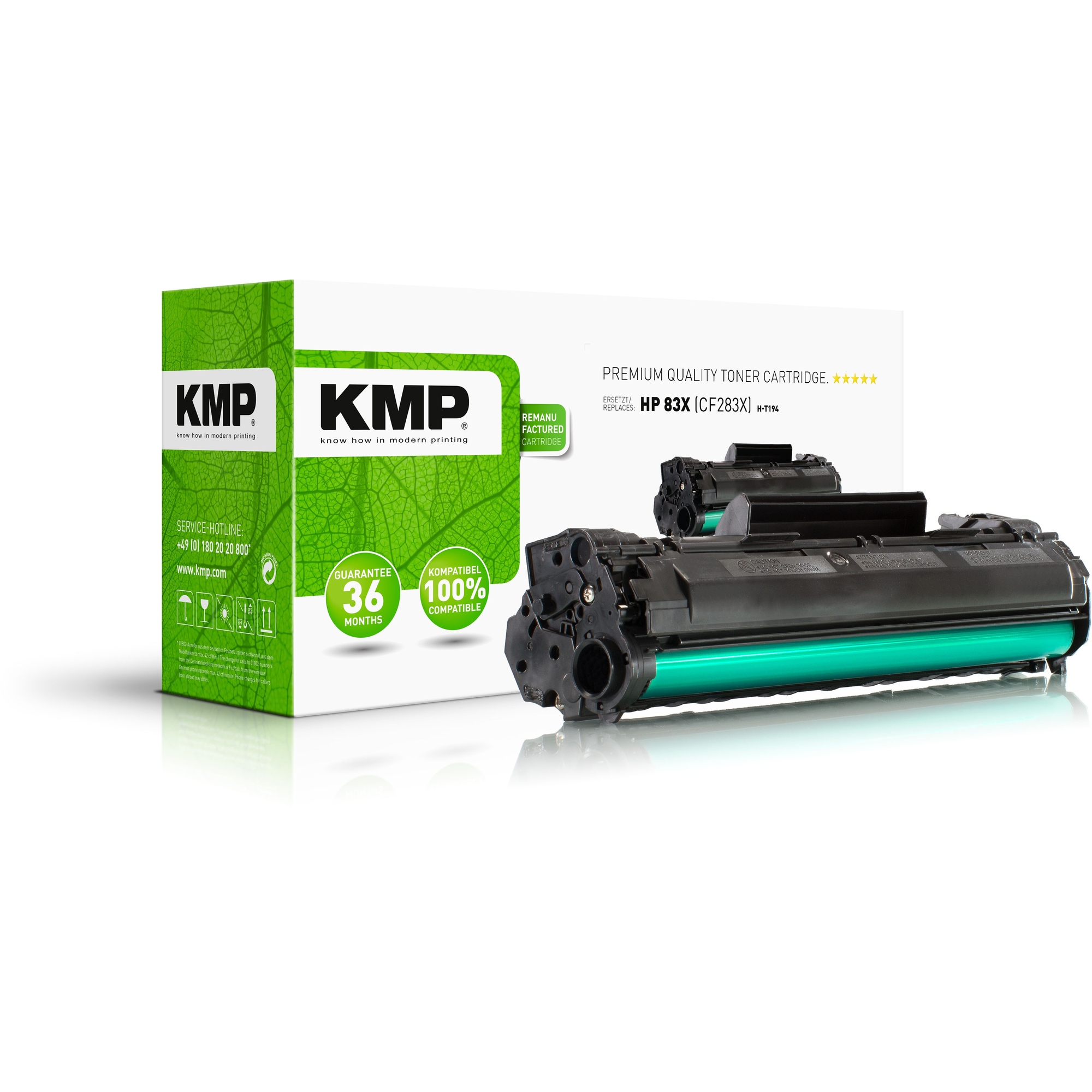 KMP Toner kein Originalzubehör Kompatibel mit: HP 83X H-T194 ca. 2.300 Seiten schwarz