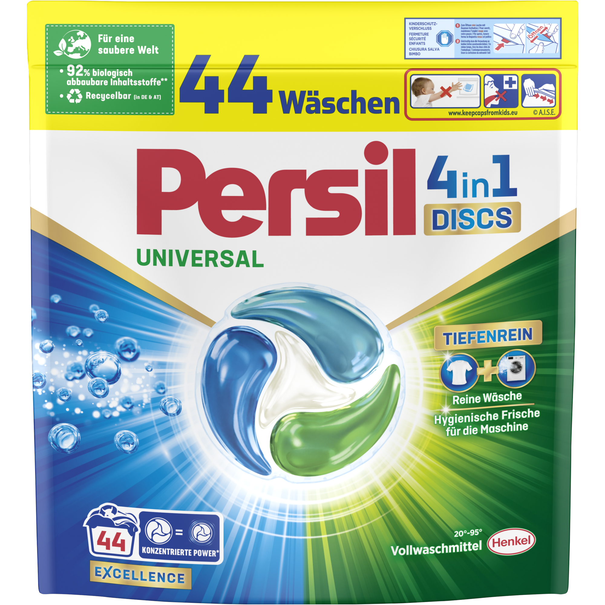 Persil Waschmittel 4in1 Universal +20 bis +95°C 44 St./Pack.