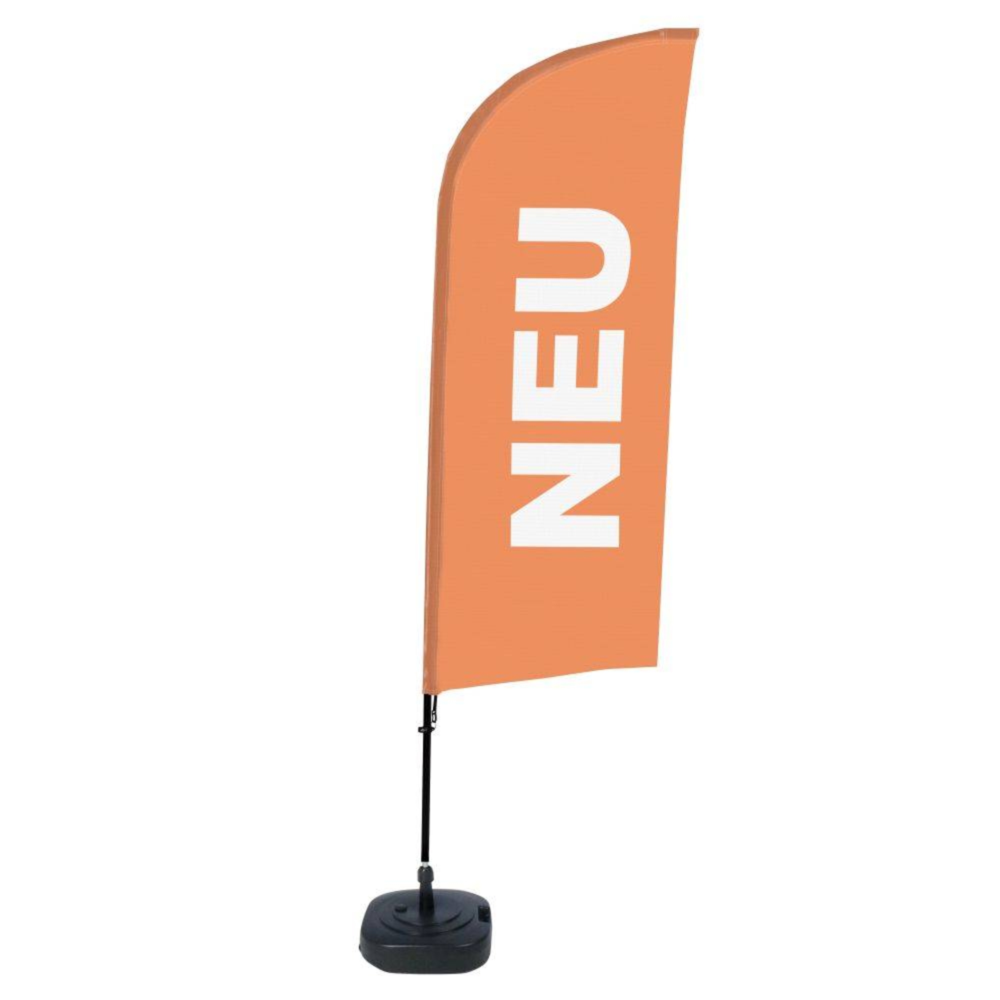 Showdown® Displays Werbesegel 110,5 x 330 x 48 cm (B x H x T) mit Aufdruck 100 % Polyester orange