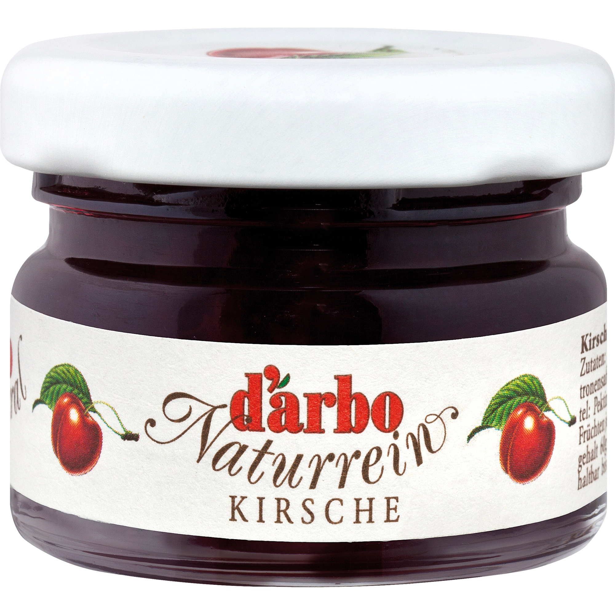 Darbo Brotaufstrich Konfitüre Erdbeere, Marille (Aprikose), Himbeere, Kirsche, Schwarze Johannisbeere Glas 60 x 28 g/Pack.