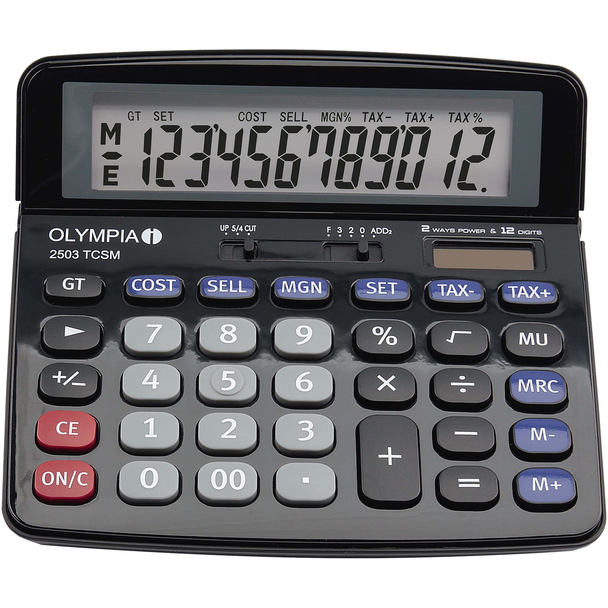 Olympia Tischrechner 2503 153 x 17,5 x 147 mm (B x H x T) Batterie, Solar-Energie schwarz