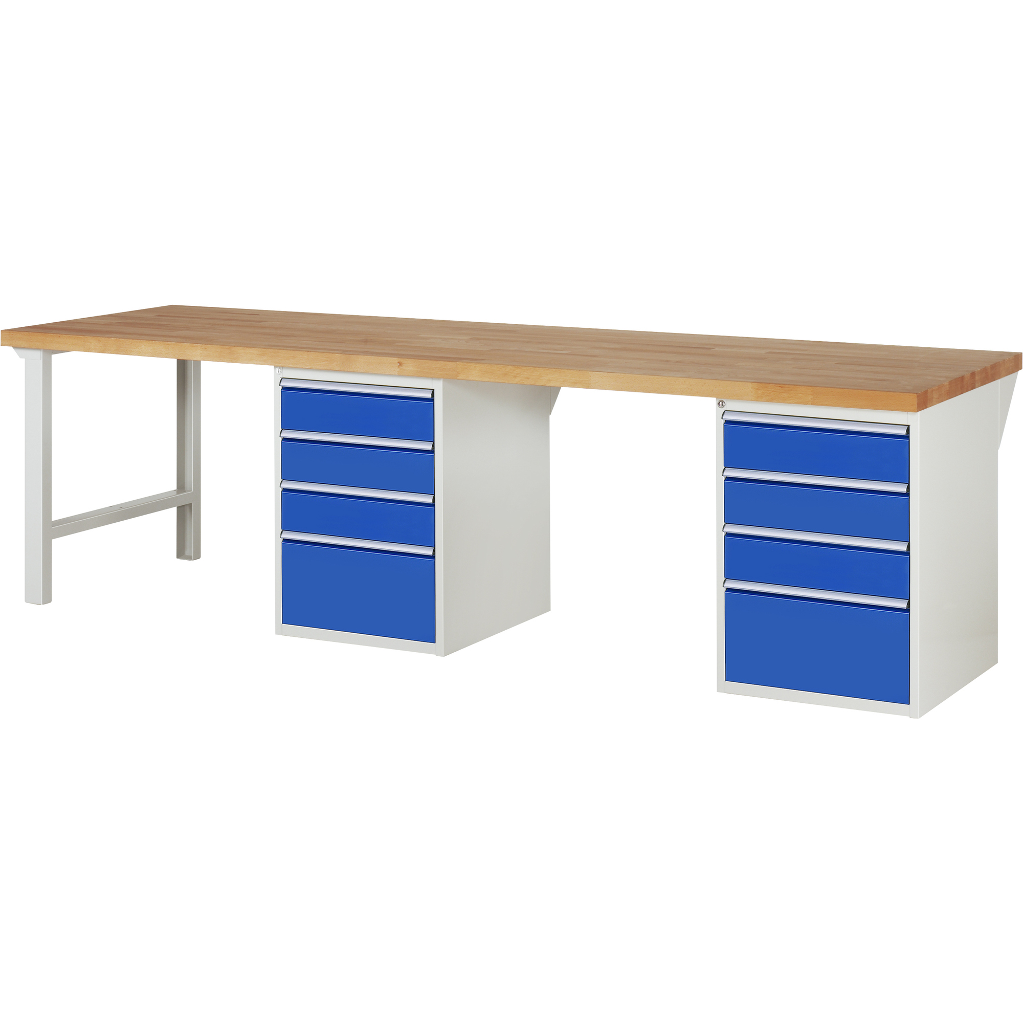RAU Werkbank 7000 3.000 x 890 x 900 mm (B x H x T) enzianblau lichtgrau