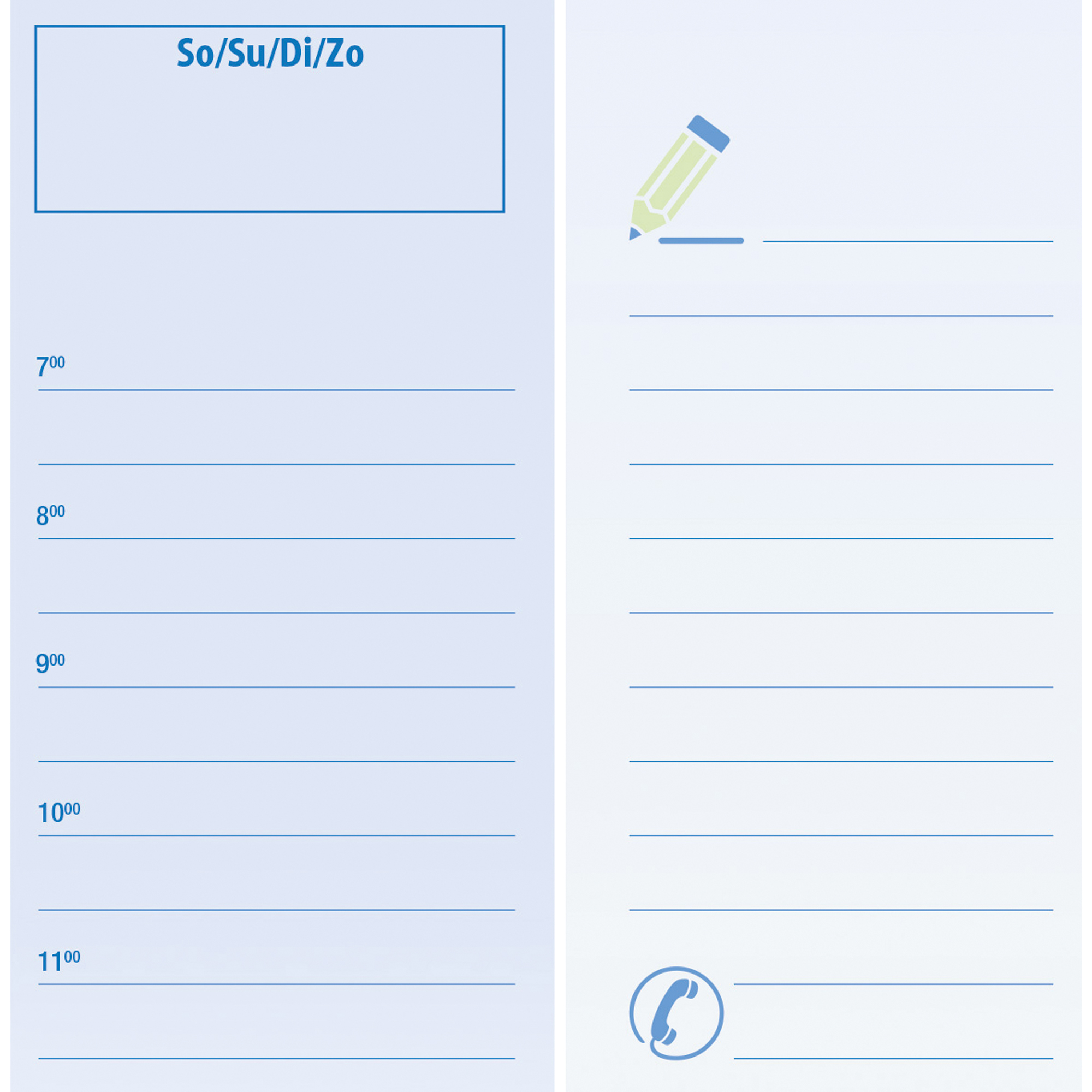 SIGEL Schreibunterlage 59,5 x 41 cm (B x H) mit Kalender 3 Jahre Papier blau 30 Bl.