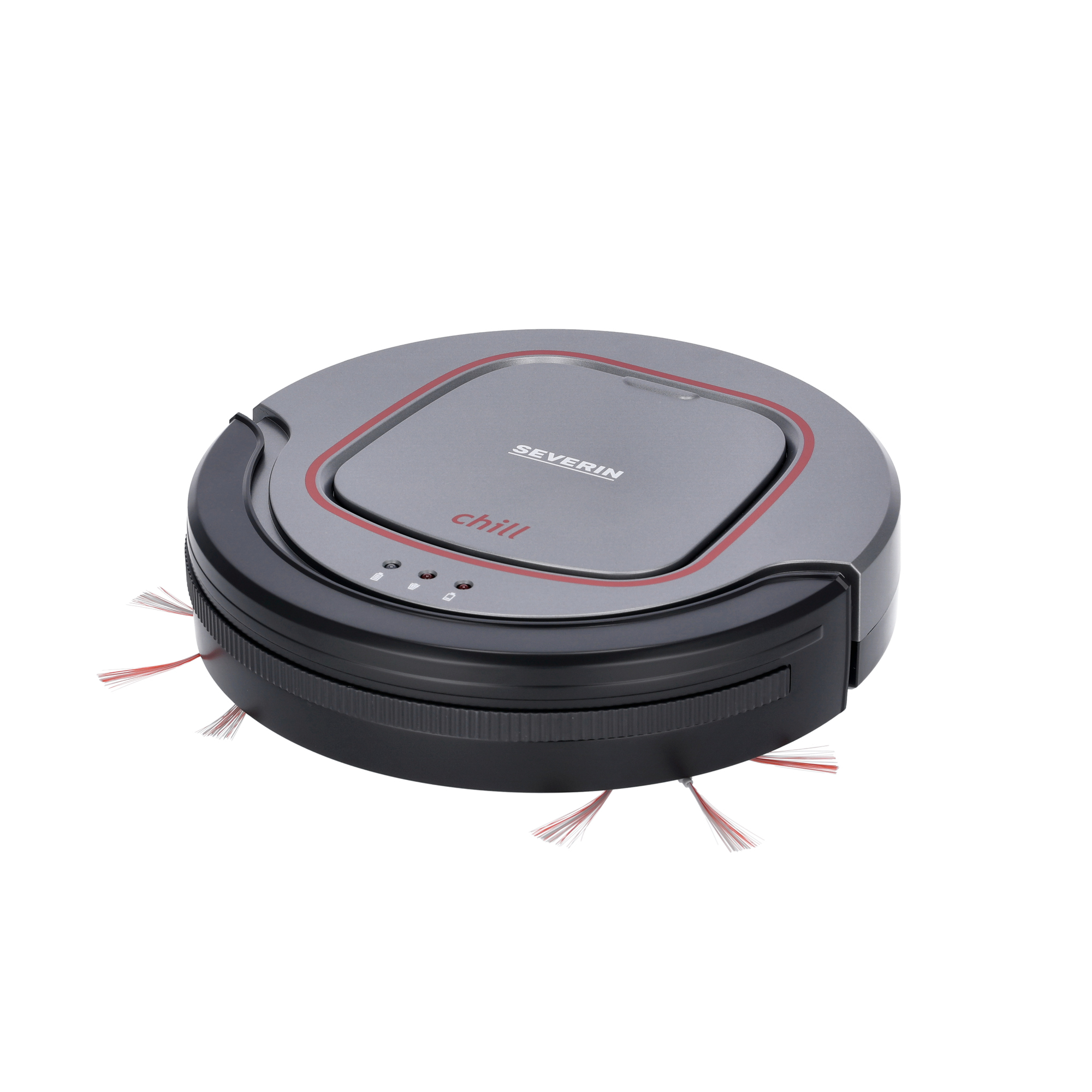 SEVERIN Saugroboter chill RB 7025 28,5 x 7 x 28,5 cm (B x H x T) 0,35l 1,5h 65dB grau/schwarz/weinrot