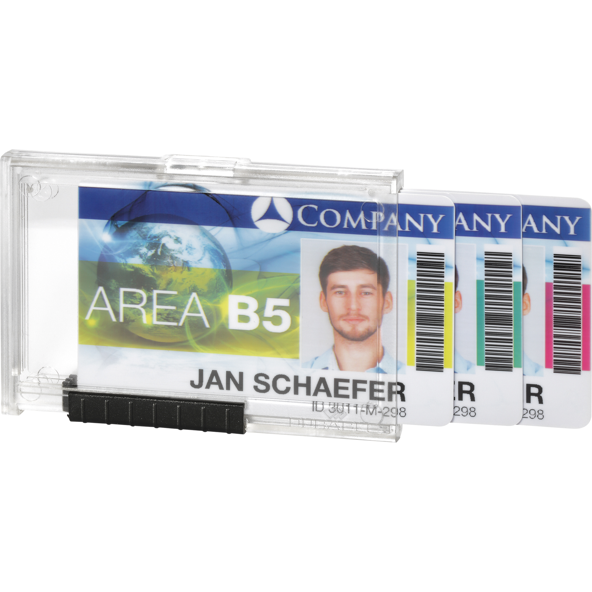 DURABLE Ausweishalter PUSHBOX TRIO 87 x 54 mm (B x H) Kunststoff transparent 10 St./Pack.