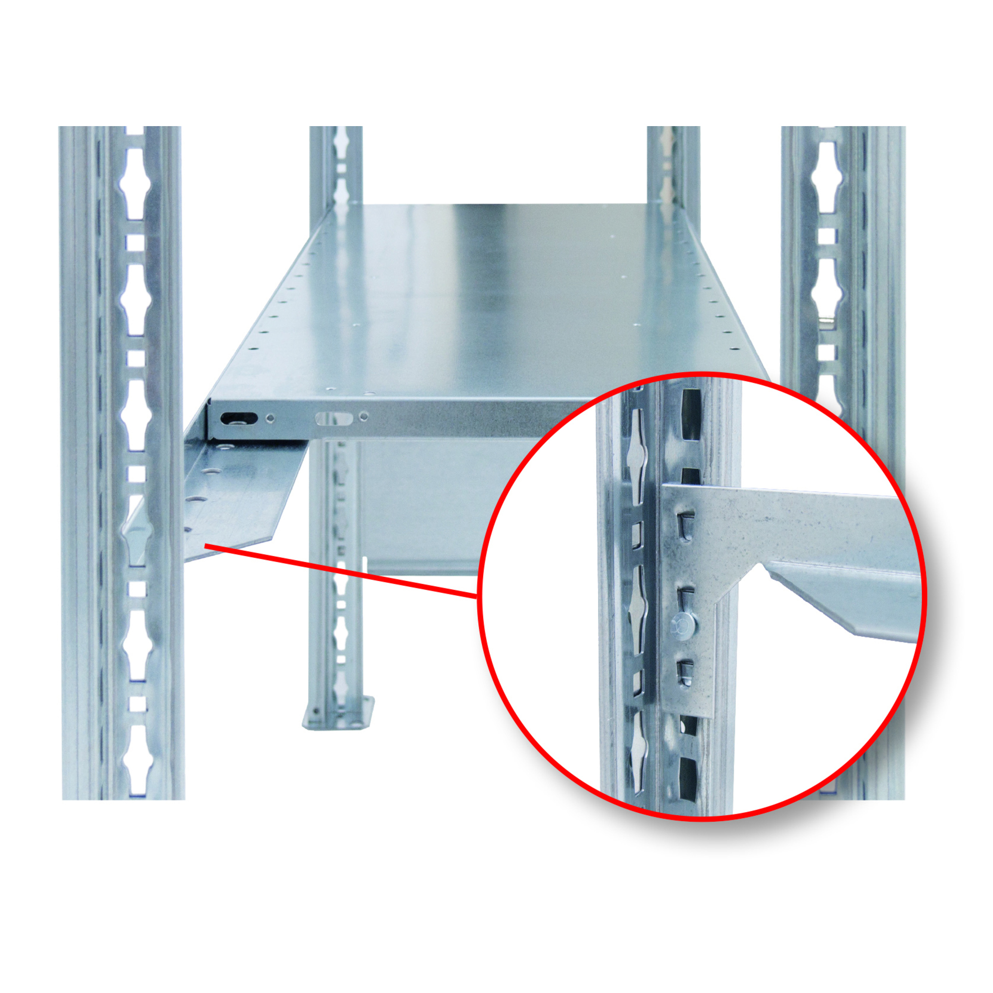SCHULTE Zubehör Regal/Schrank Längenriegel Schulte Fachböden MULTIplus85, MULTIplus150 mit 25 mm Kante 1.000mm Stahl, verzinkt silber