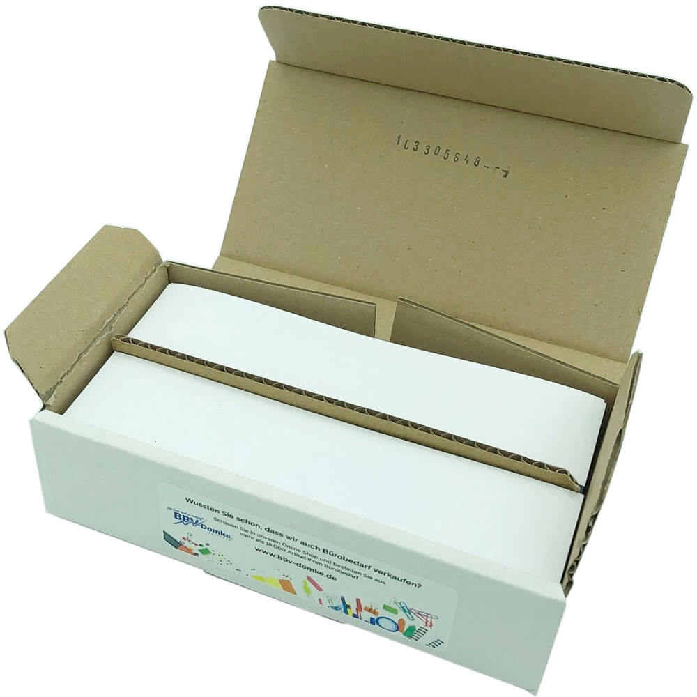 Weiße, selbstklebende BBV-Domke Einzeletiketten, 500 Stück, kompatibel mit IS-420, IS-440, IS-480, IN-600, IN-700, IS-5000, IS-6000 Druckern