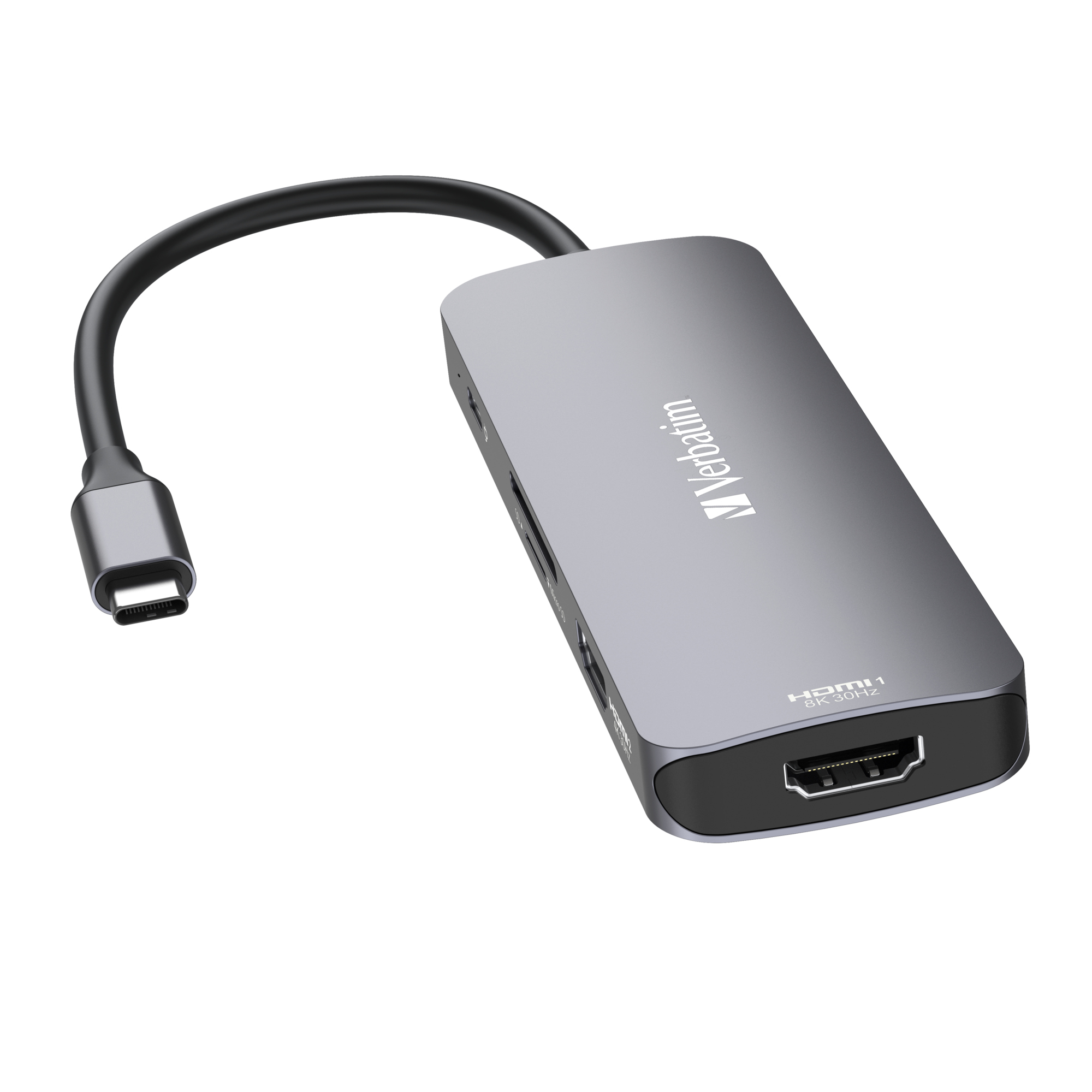 Verbatim USB-Hub CMH-08 USB-C grau/schwarz