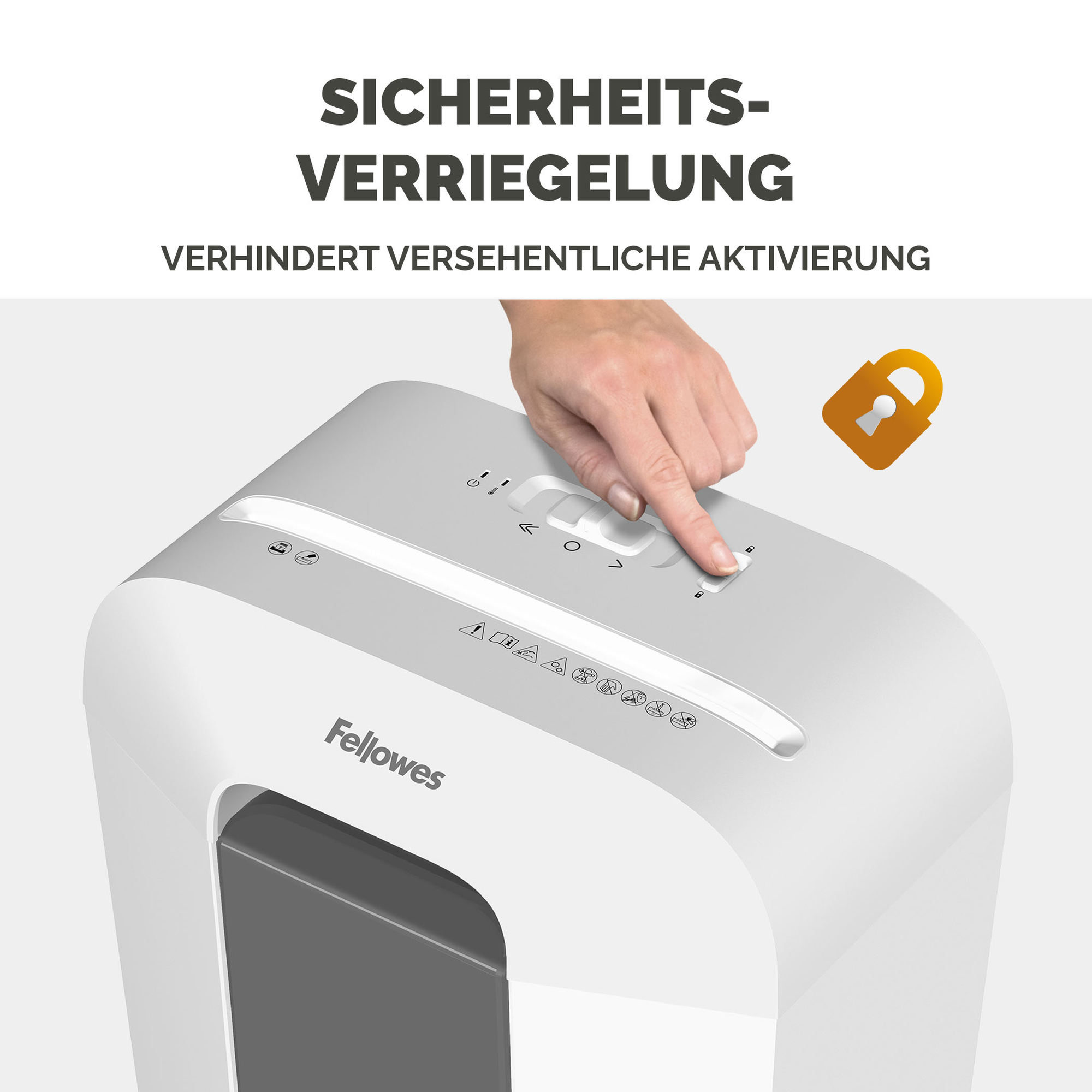 Fellowes® Aktenvernichter Powershred® LX50 P-4 Papier, Heftklammern, Büroklammern, Kreditkarten Partikelschnitt weiß