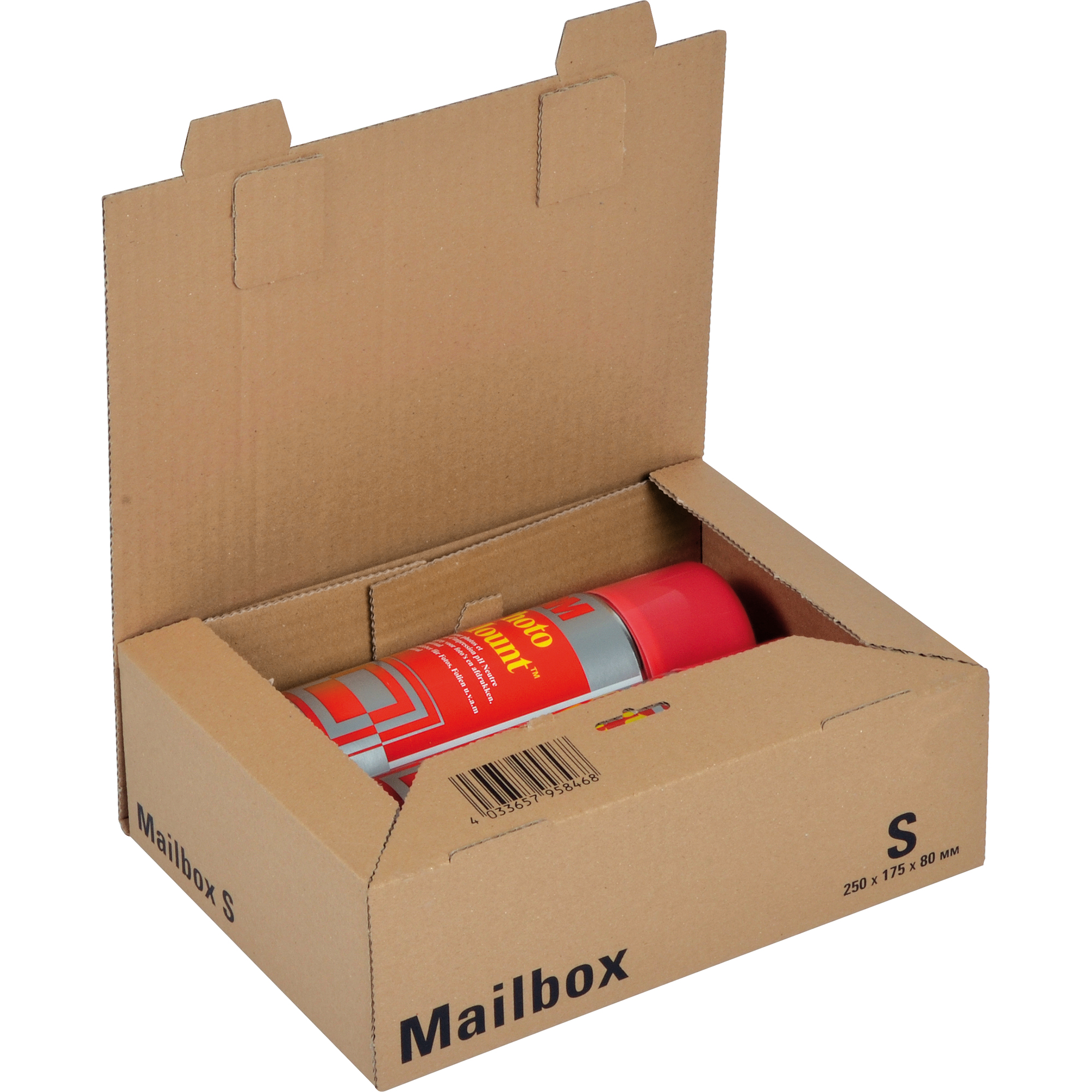 ColomPac® Versandkarton Mailbox S Innenmaße: 25 x 8 x 17,5 cm (B x H x T) Außenmaße: 25,9 x 8,5 x 19 cm (B x H x T) Wellpappe 1-wellig braun
