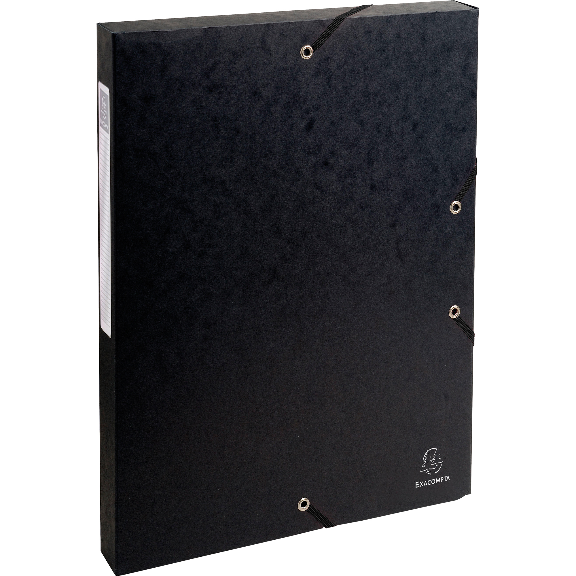 Exacompta Heftbox 25 x 32 cm (B x H) DIN A4 25mm Gummizugverschluss Colorspankarton schwarz